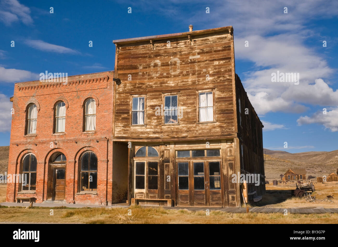 États-unis, Californie, Bodie, anciens bâtiments de la ville de l'Ouest Banque D'Images