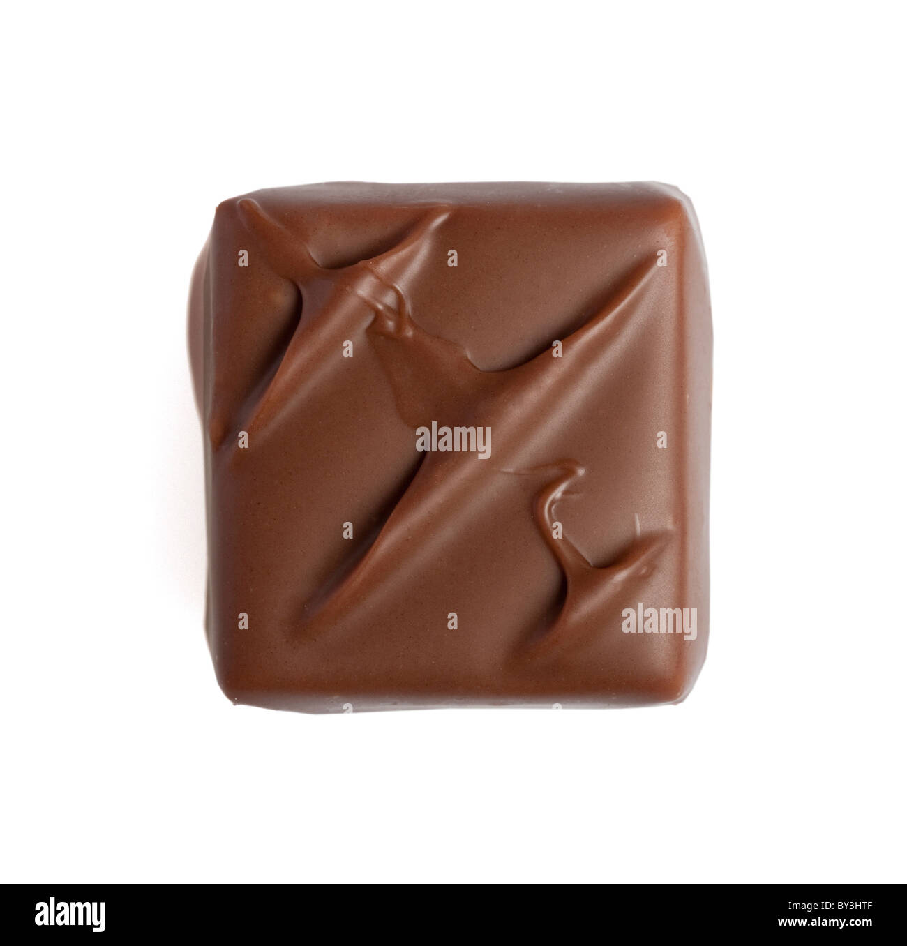 Morceau de chocolat artisanal tourné en studio Banque D'Images