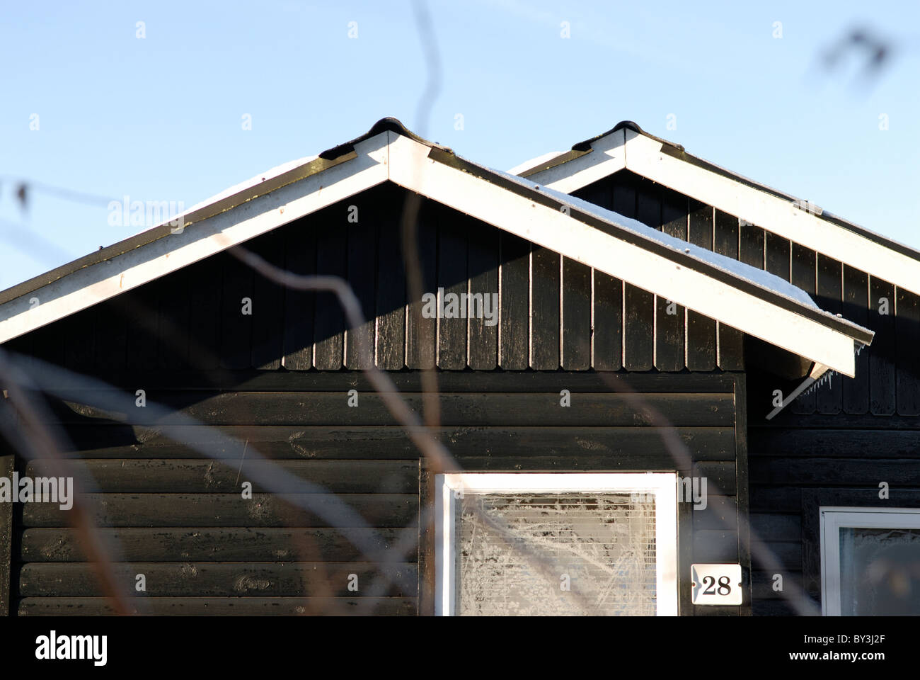 Chalet en hiver Banque D'Images