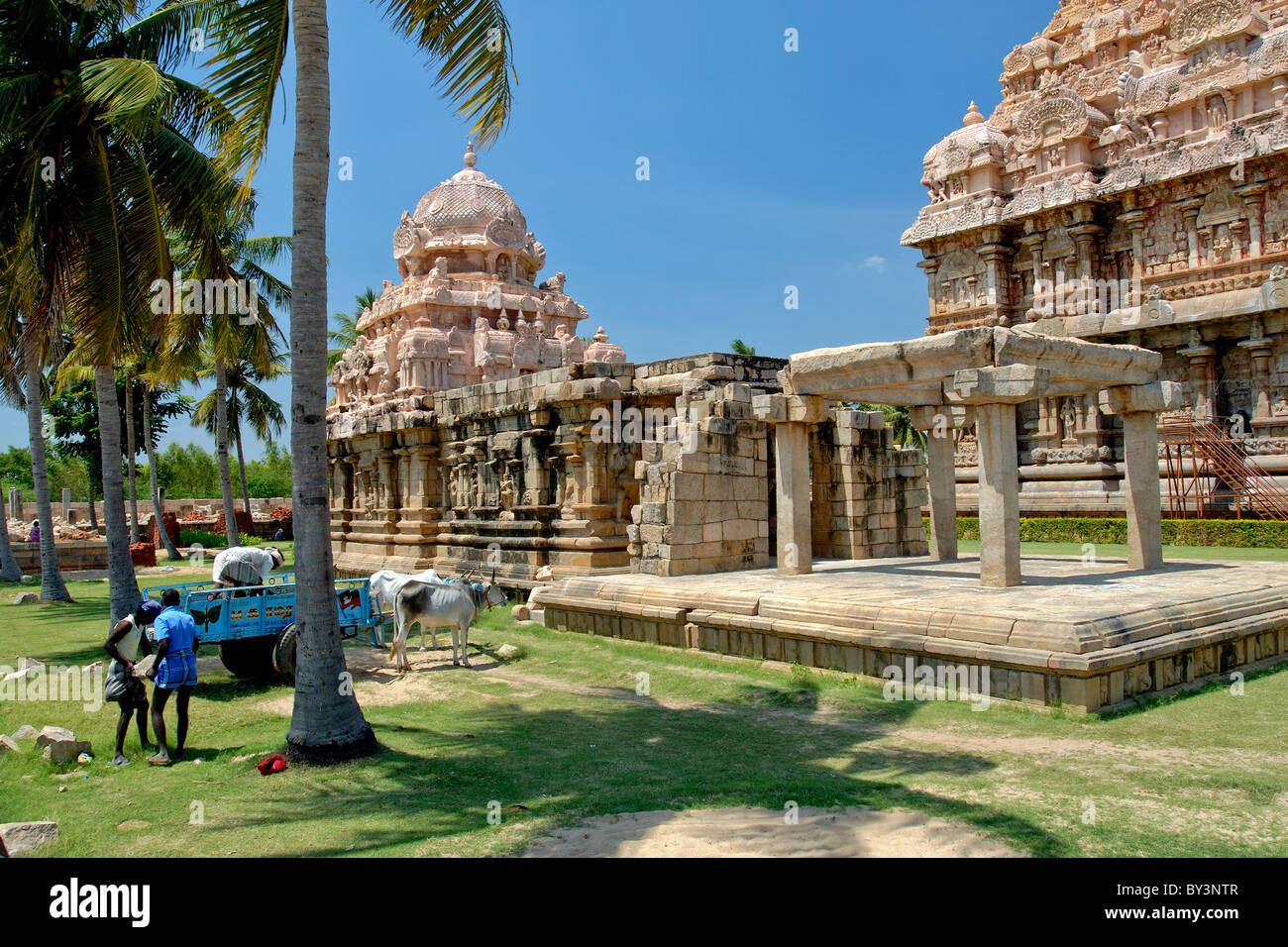 TEMPLE de Shiva dans le Tamil Nadu GANGAIKONDACHOLAPURAM Banque D'Images