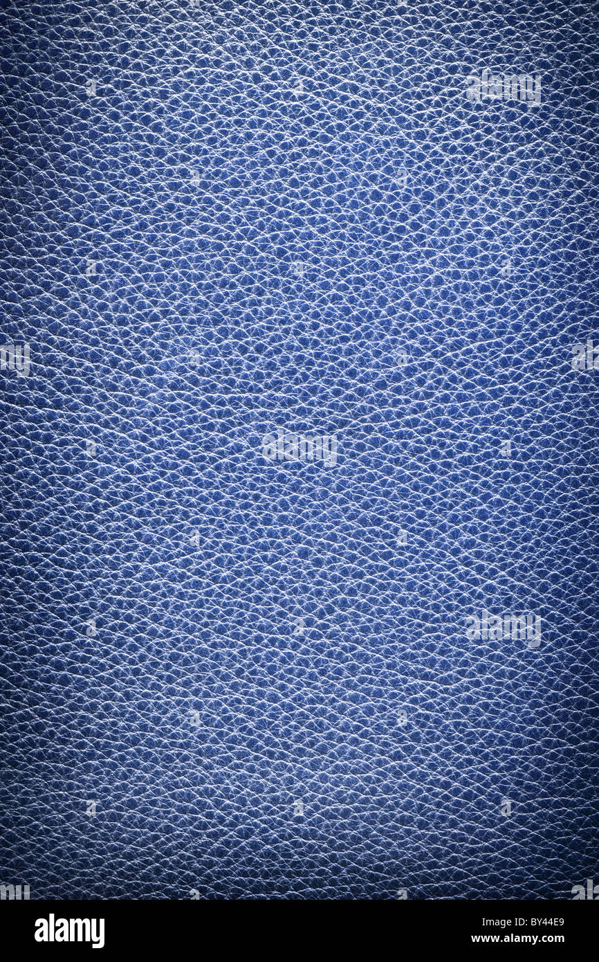 La texture de l'image de cuir bleu. Banque D'Images