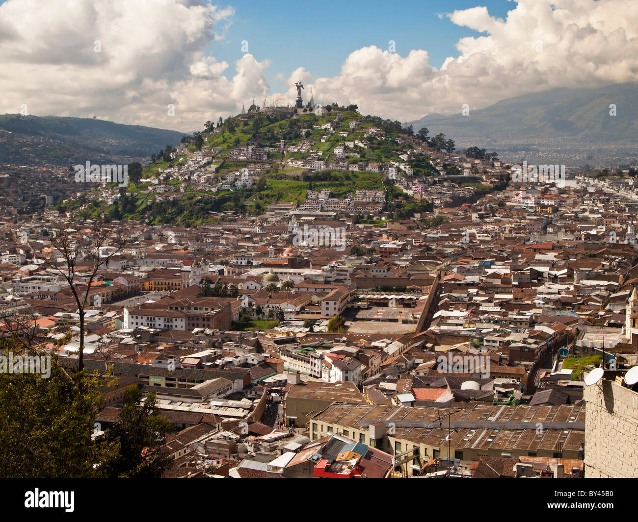 Point de vue d'El Panecillo Quito Banque D'Images