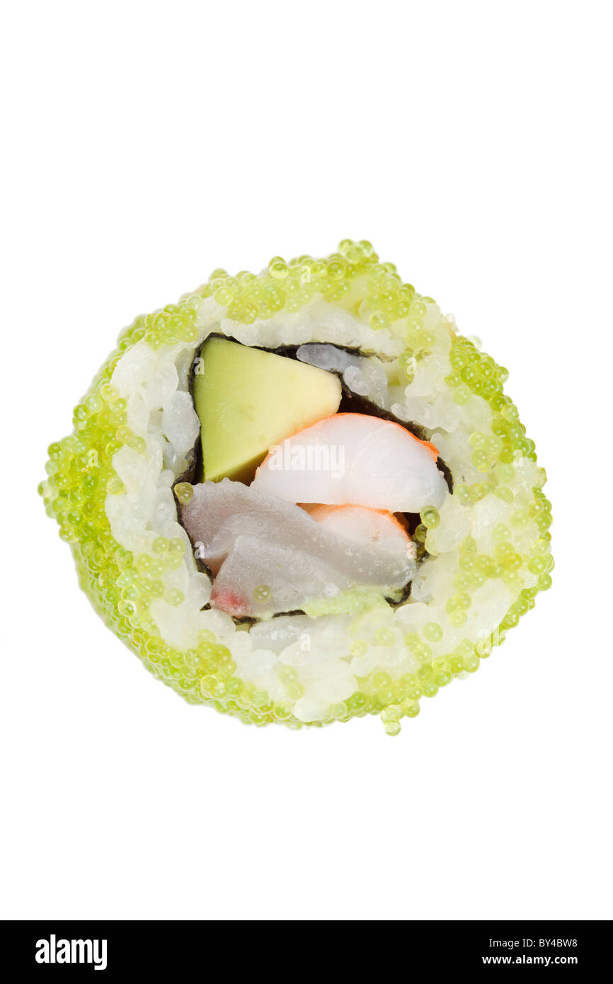 Sushi sur le livre blanc Banque D'Images