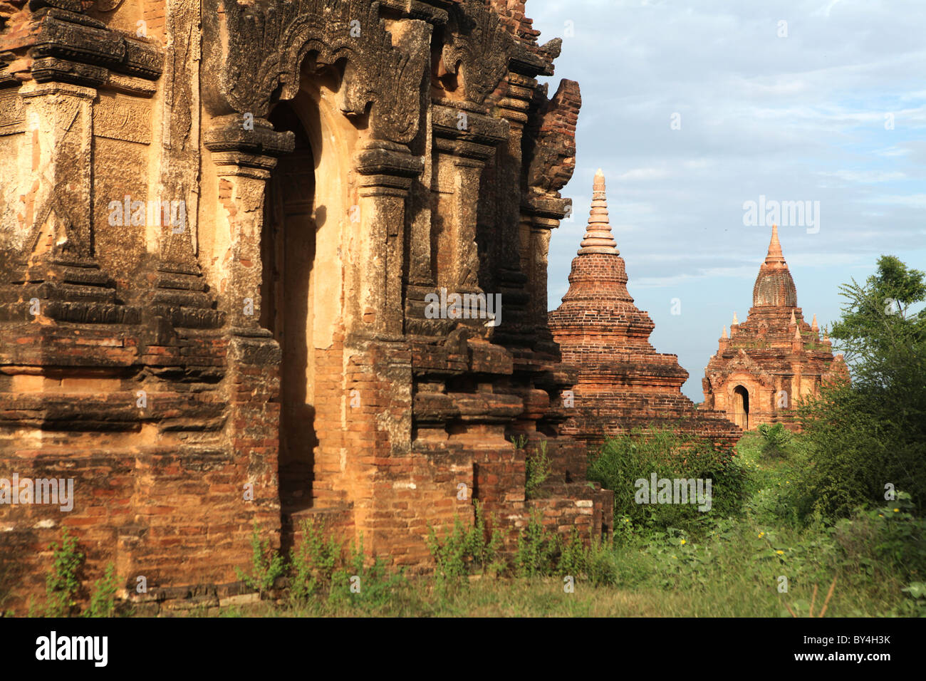 Temples à Bagan au Myanmar ou Birmanie Banque D'Images