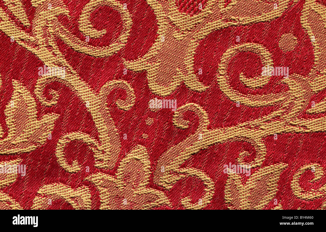 Tissu vintage rouge Banque D'Images