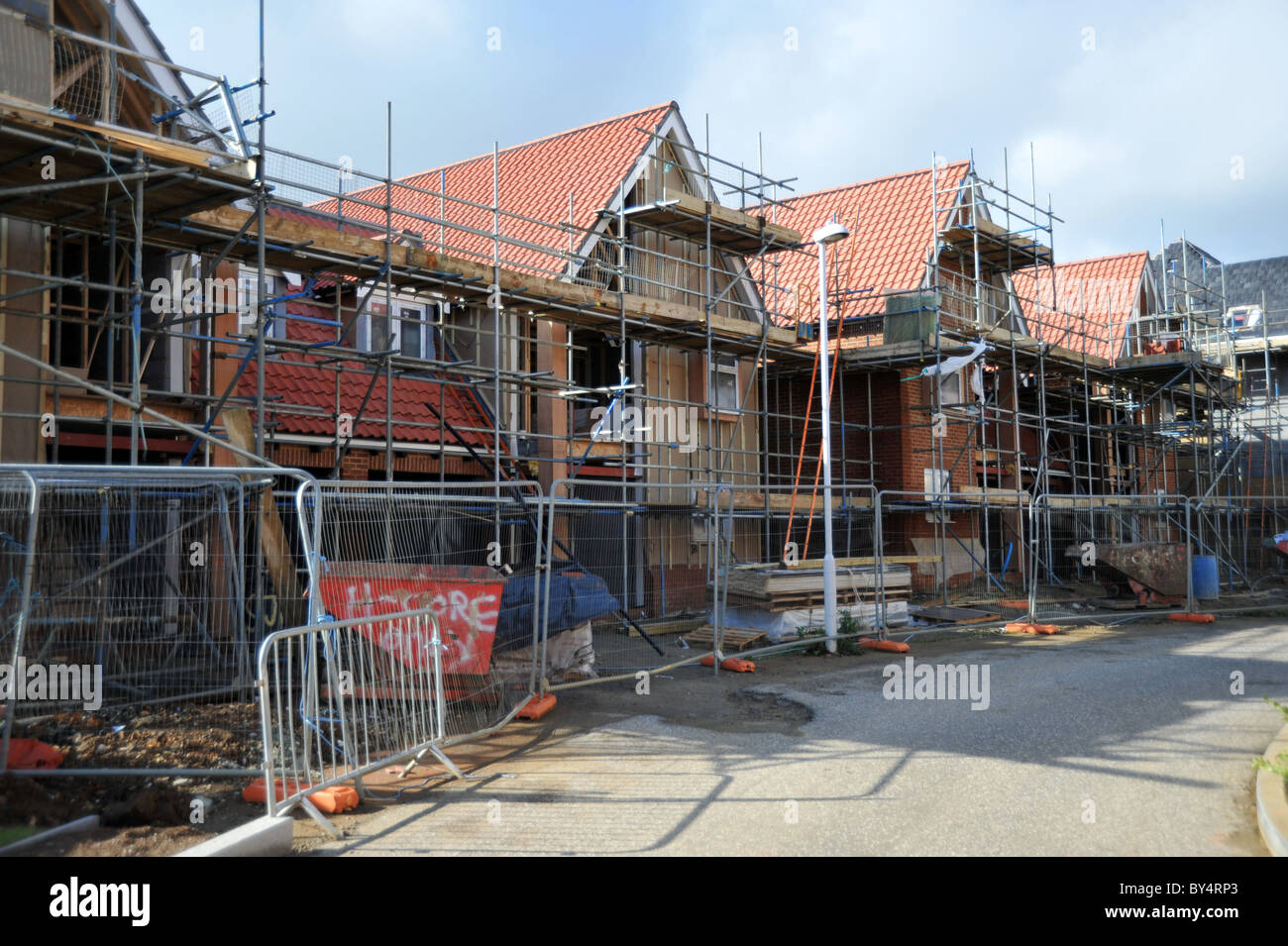 Maison de nouvelle construction construction - UK Banque D'Images