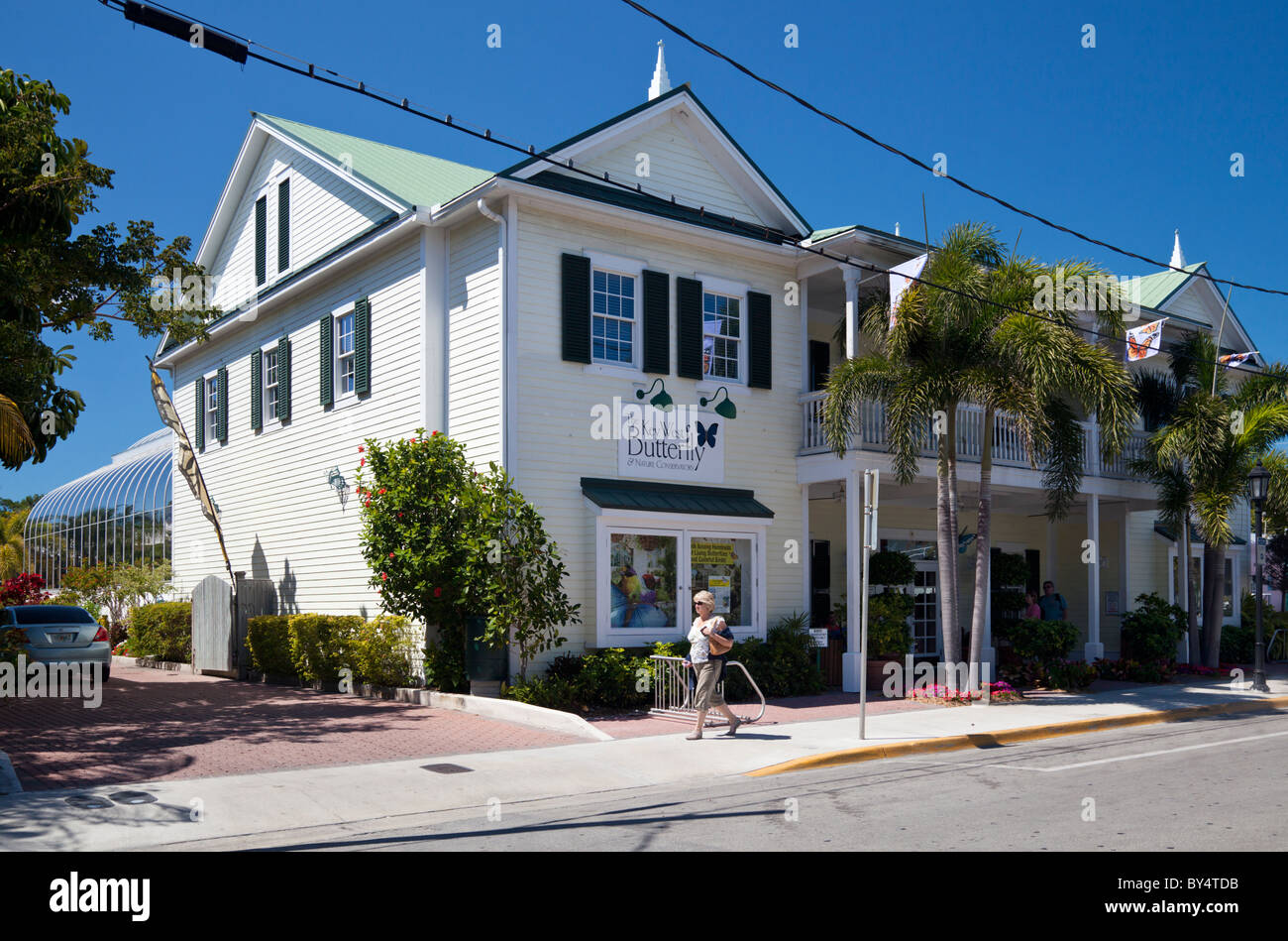 Key West Butterfly and Nature Conservatory de Duval Street, Key West, Floride Banque D'Images