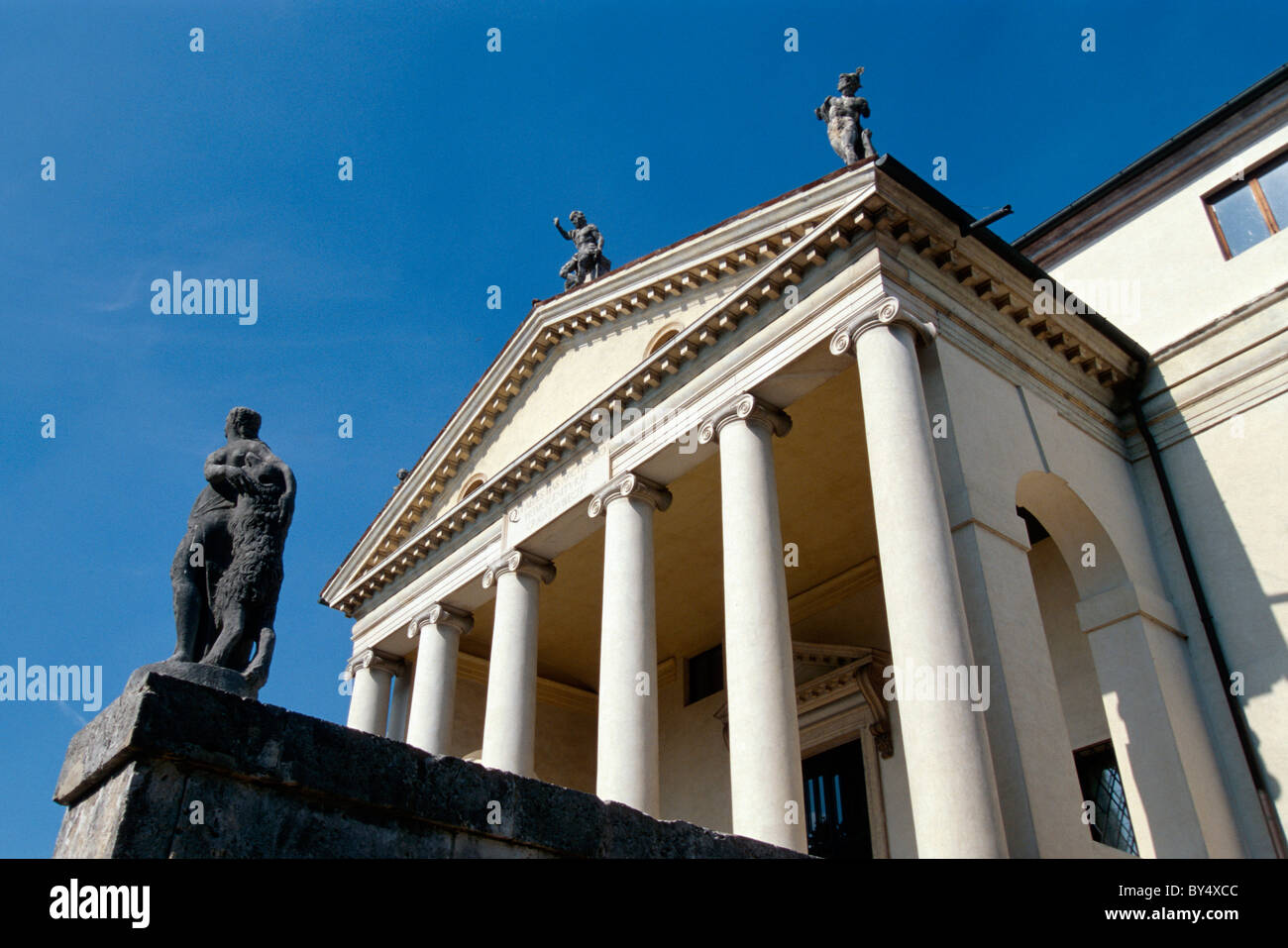 Villa Rotonda construite par Andrea Palladio, Vicence, Vénétie, Italie Banque D'Images