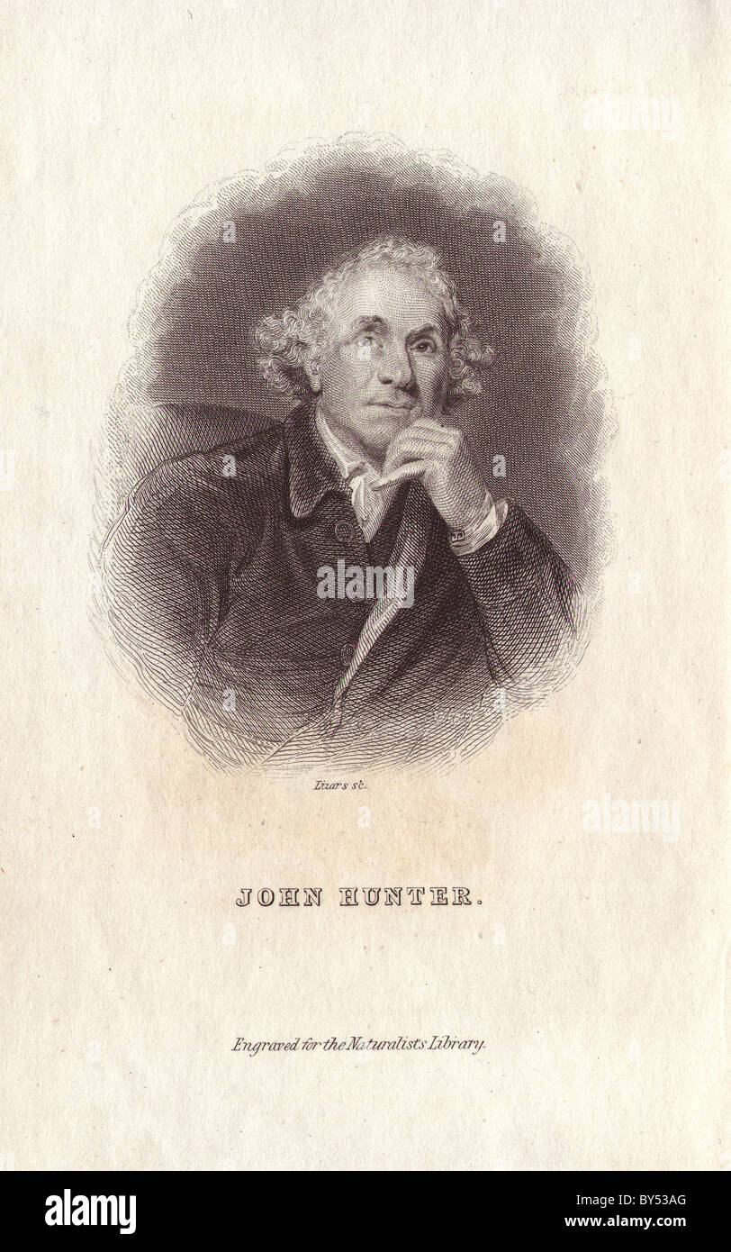 John Hunter (1728 à 1793) était chirurgien et anatomiste écossais et fondateur du Hunterian Museum Banque D'Images