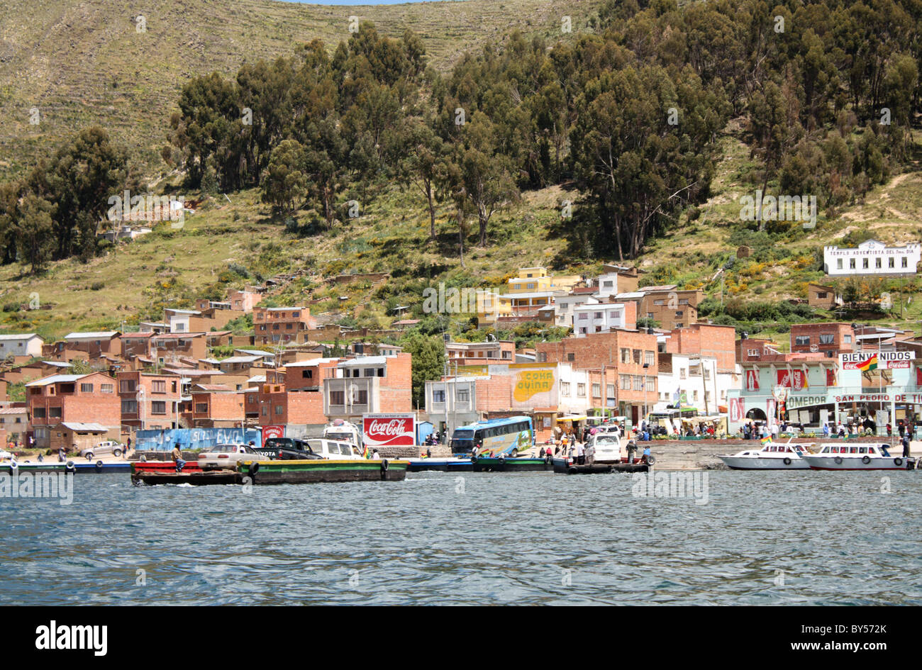 Traversée du lac Titicaca Banque D'Images