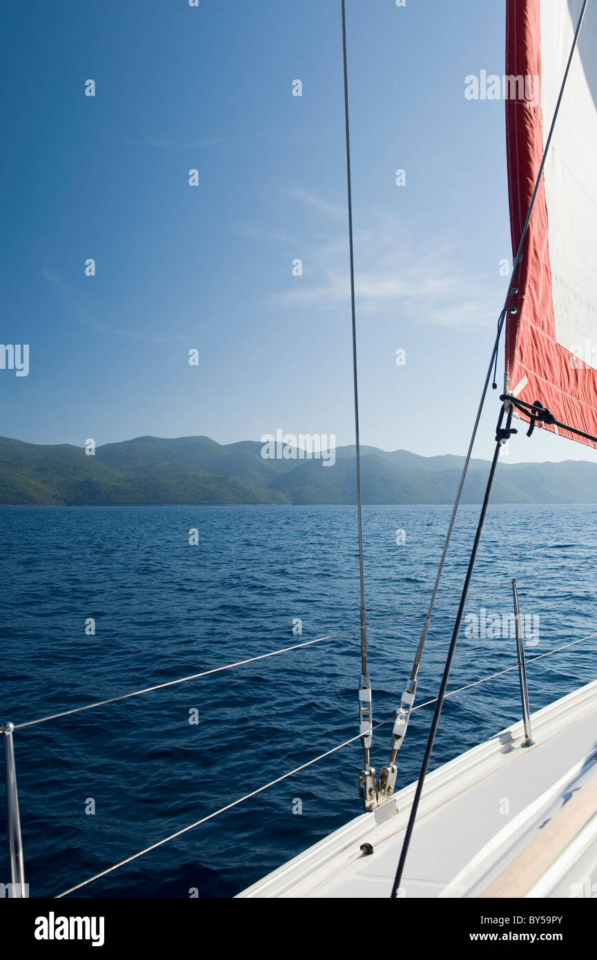 Vue de Yacht Banque D'Images