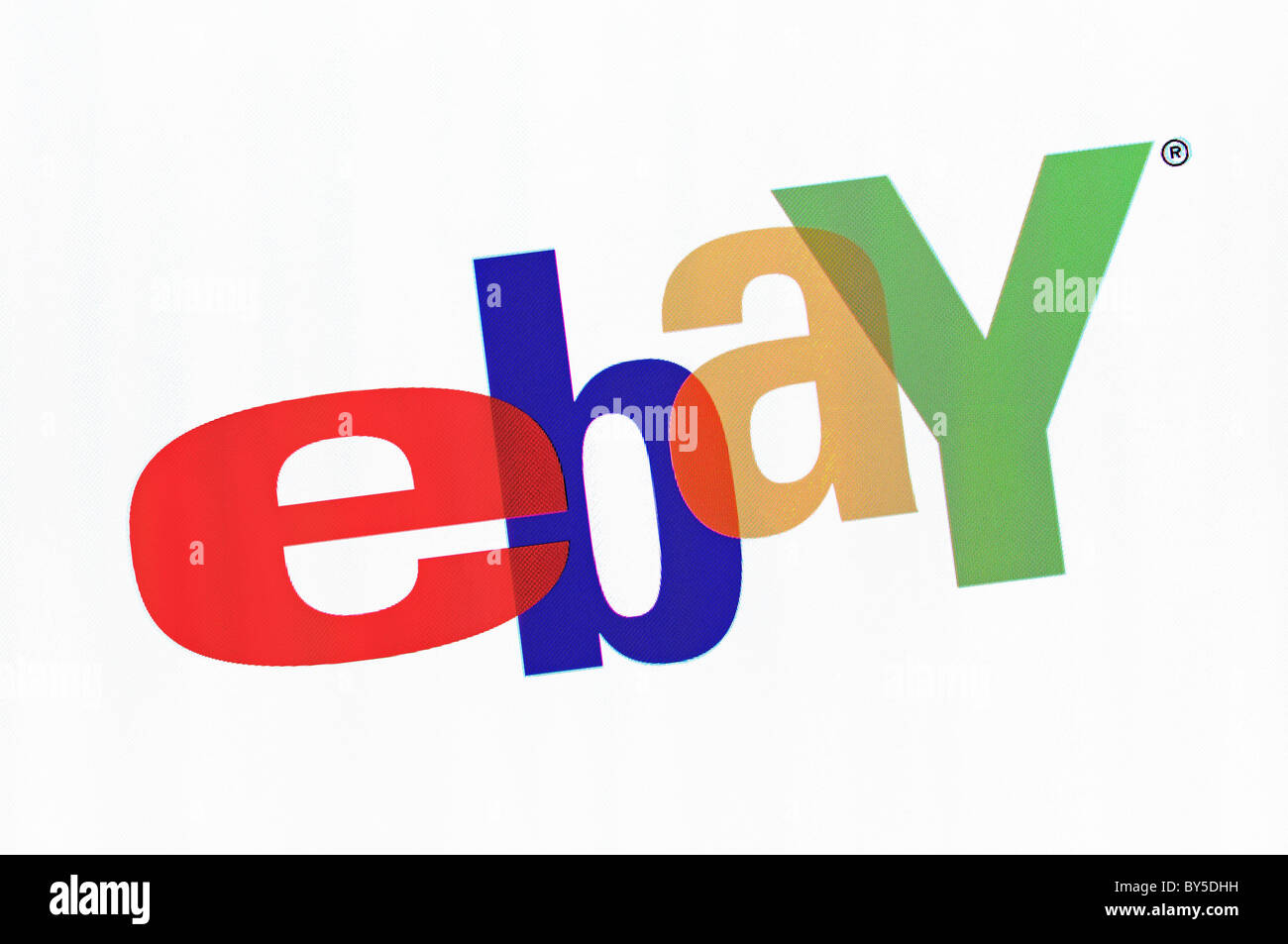 Capture d'écran du logo Ebay Banque D'Images