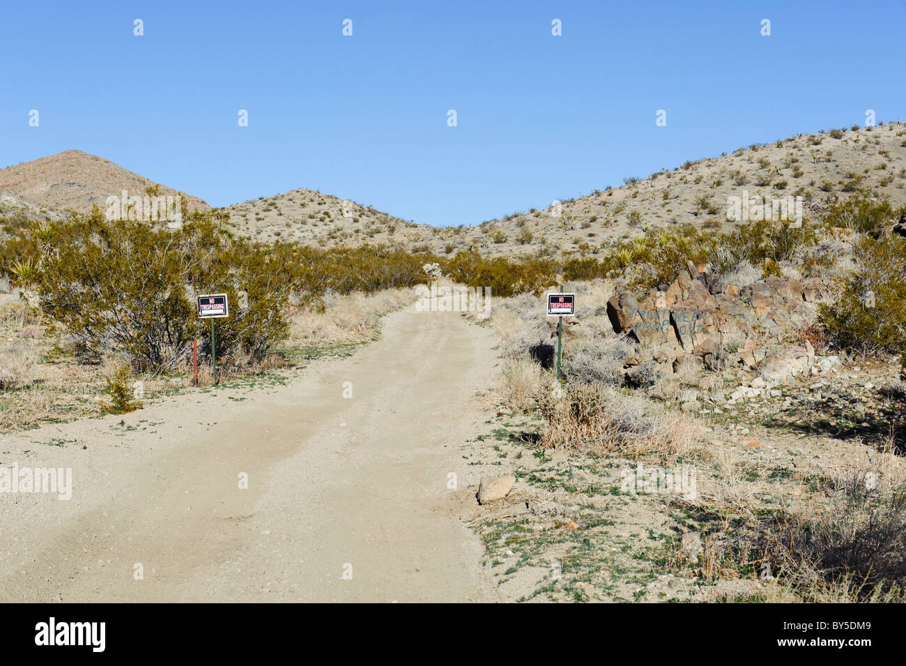 Chukar zone de chasse dans l'ouest du désert de Mojave, près de Barstow, CA Banque D'Images
