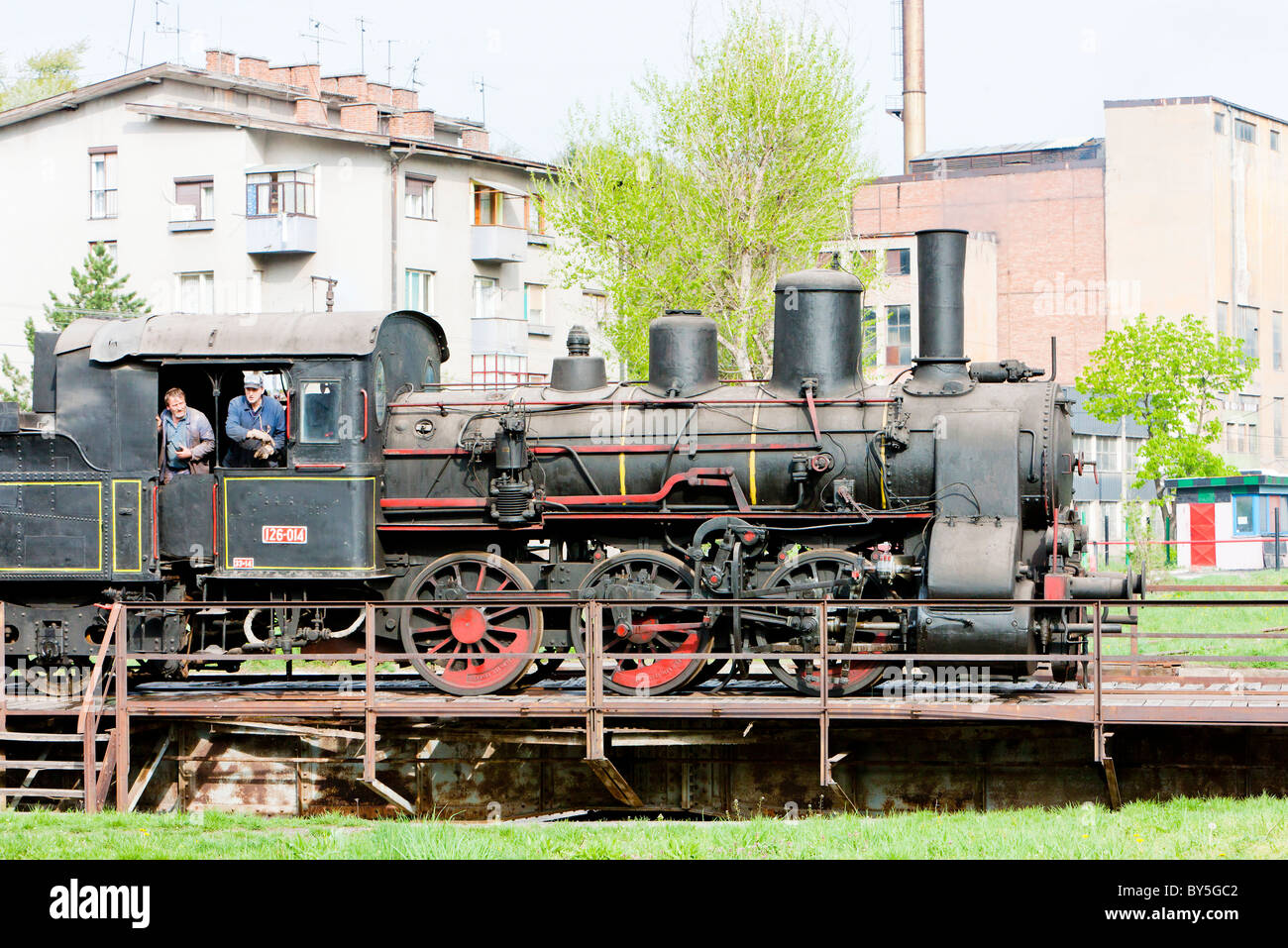 Locomotive à vapeur (126,014), Resavica, Serbie Banque D'Images