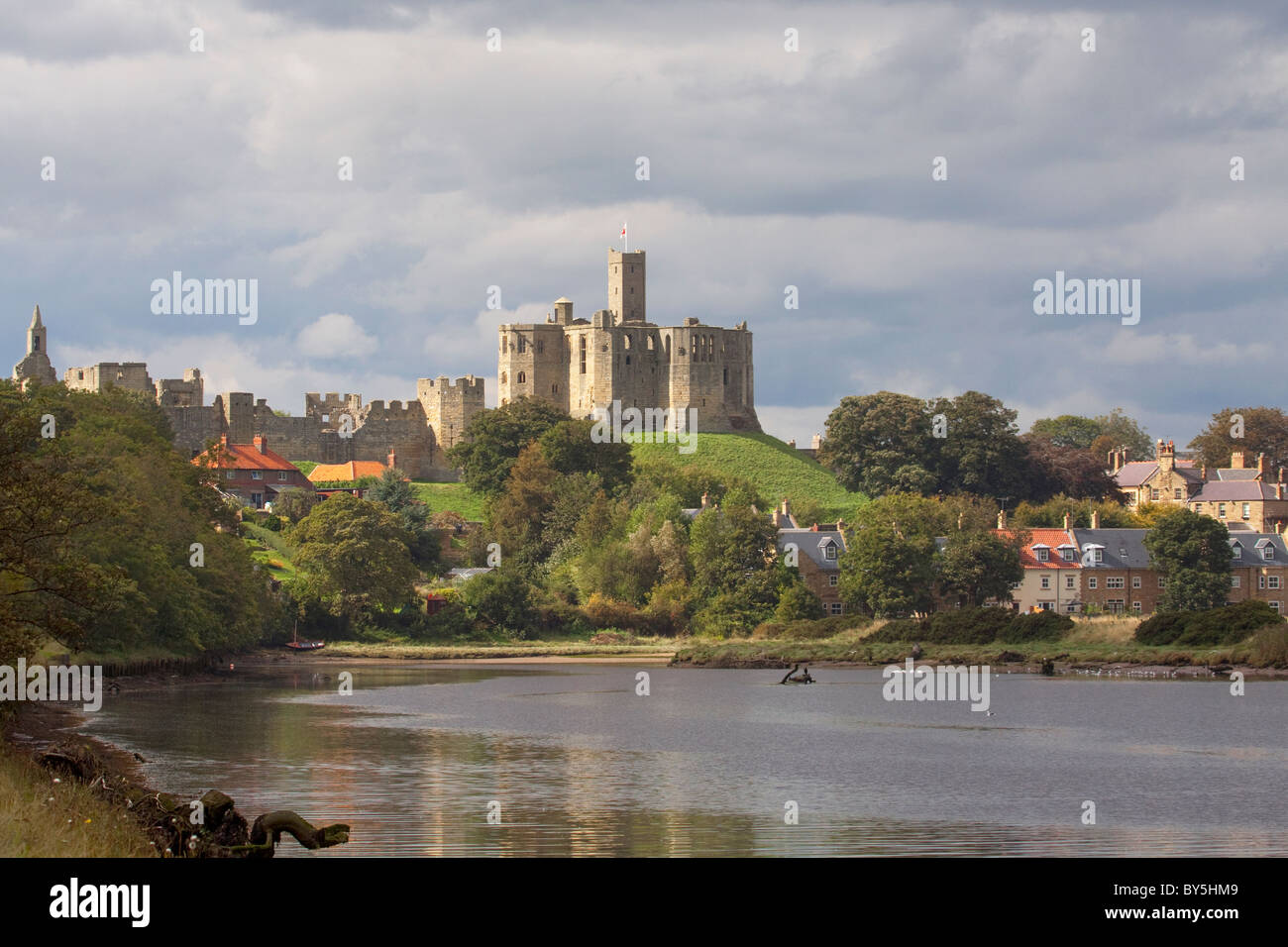 Château de Warkworth, Northumberland, England Banque D'Images