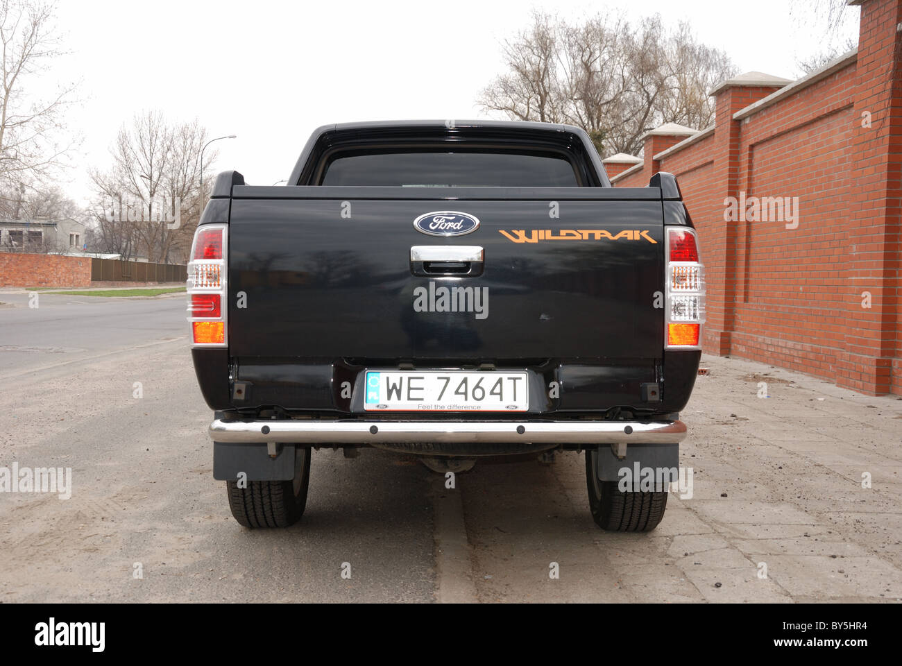 3.0 TDCi Ford Ranger Wildtrak 4x4 - MA 2010 - noir métallisé - Double cabine - pick-up allemand - ville, l'espace de stationnement Banque D'Images