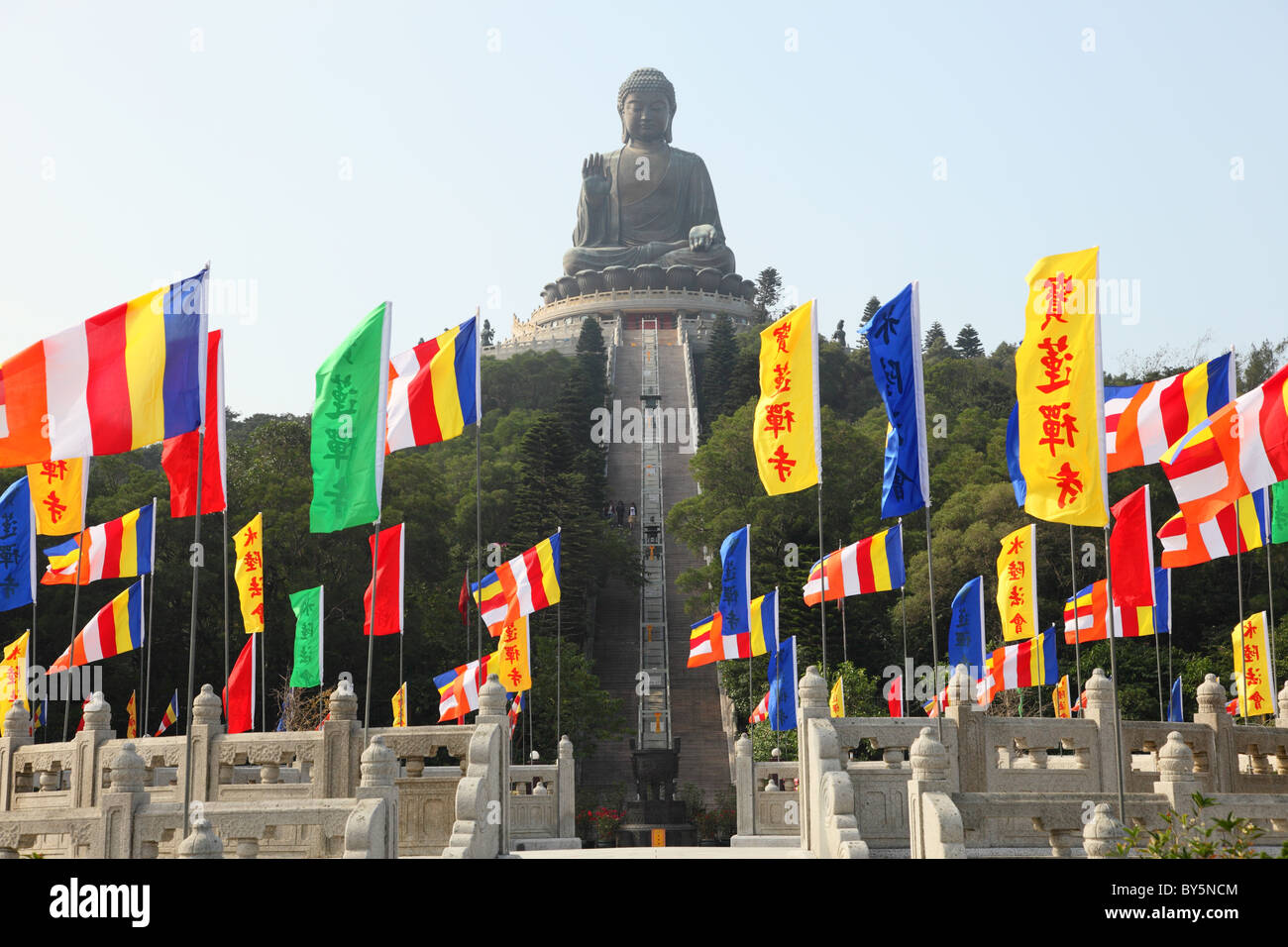 Statue du Bouddha géant dans la région de Tian Tan. Hong Kong, Chine Banque D'Images