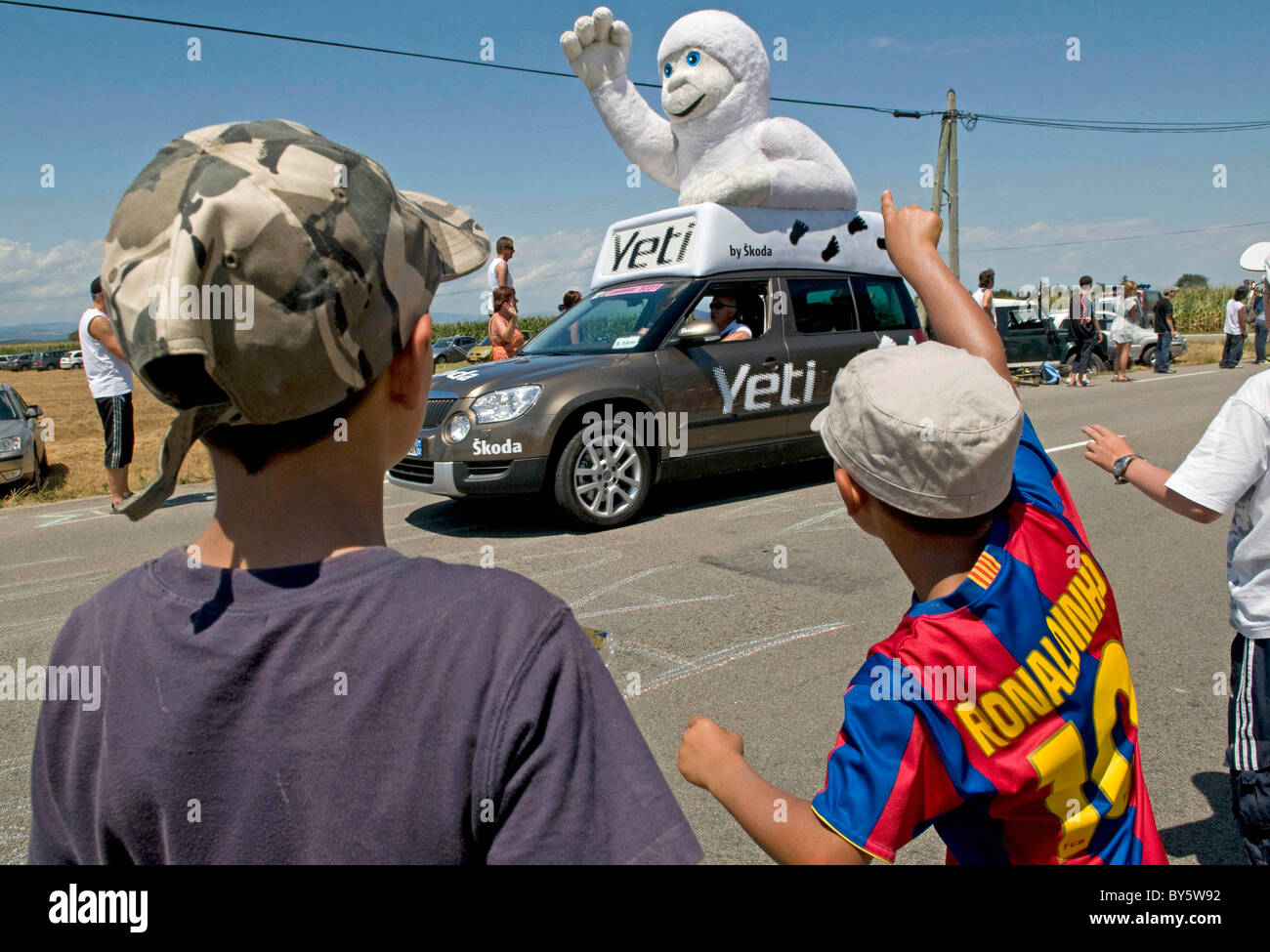 Alixan (26) : Tour de France course cycliste. 2009/07/24 Banque D'Images