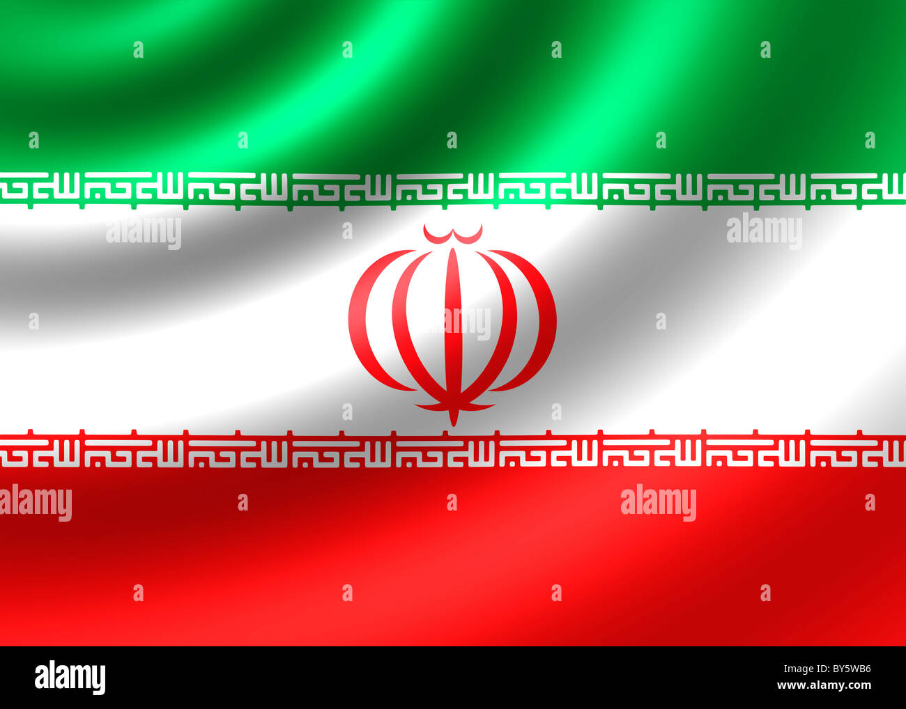 drapeau de l’Iran Banque D'Images