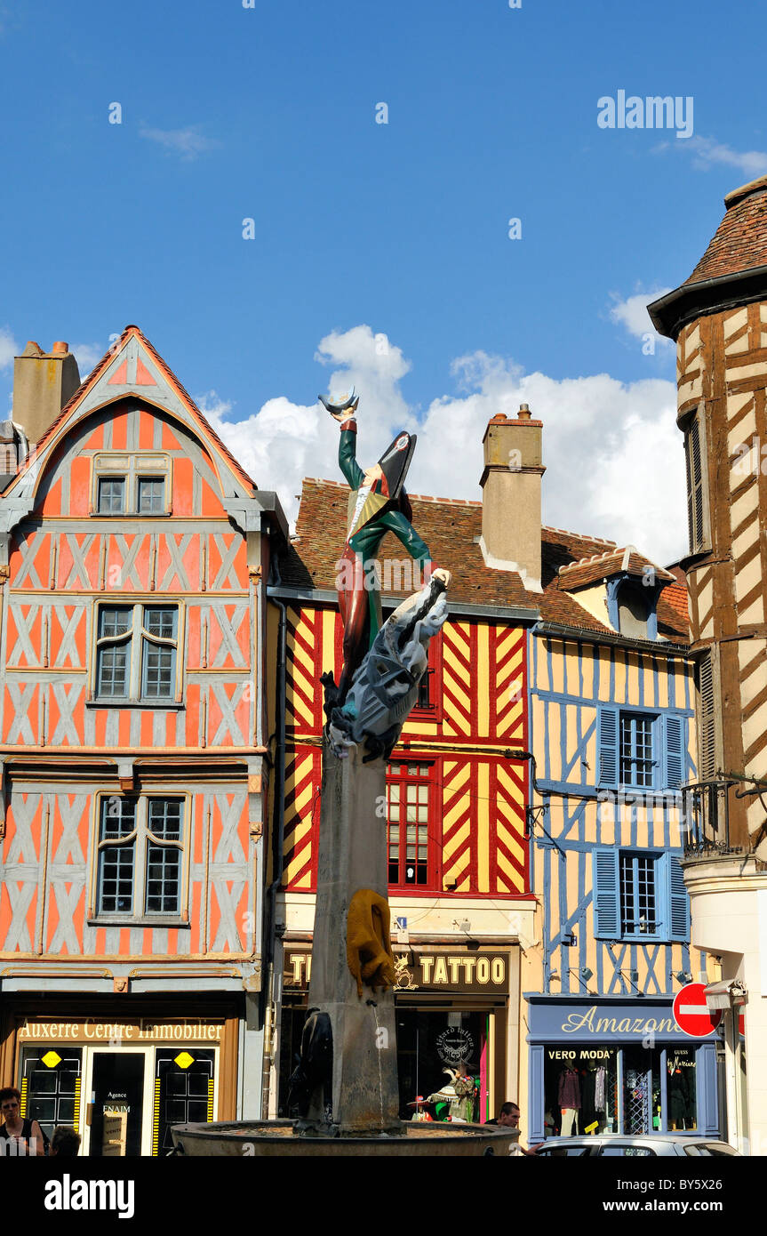 Auxerre (89) : la vieille ville Banque D'Images