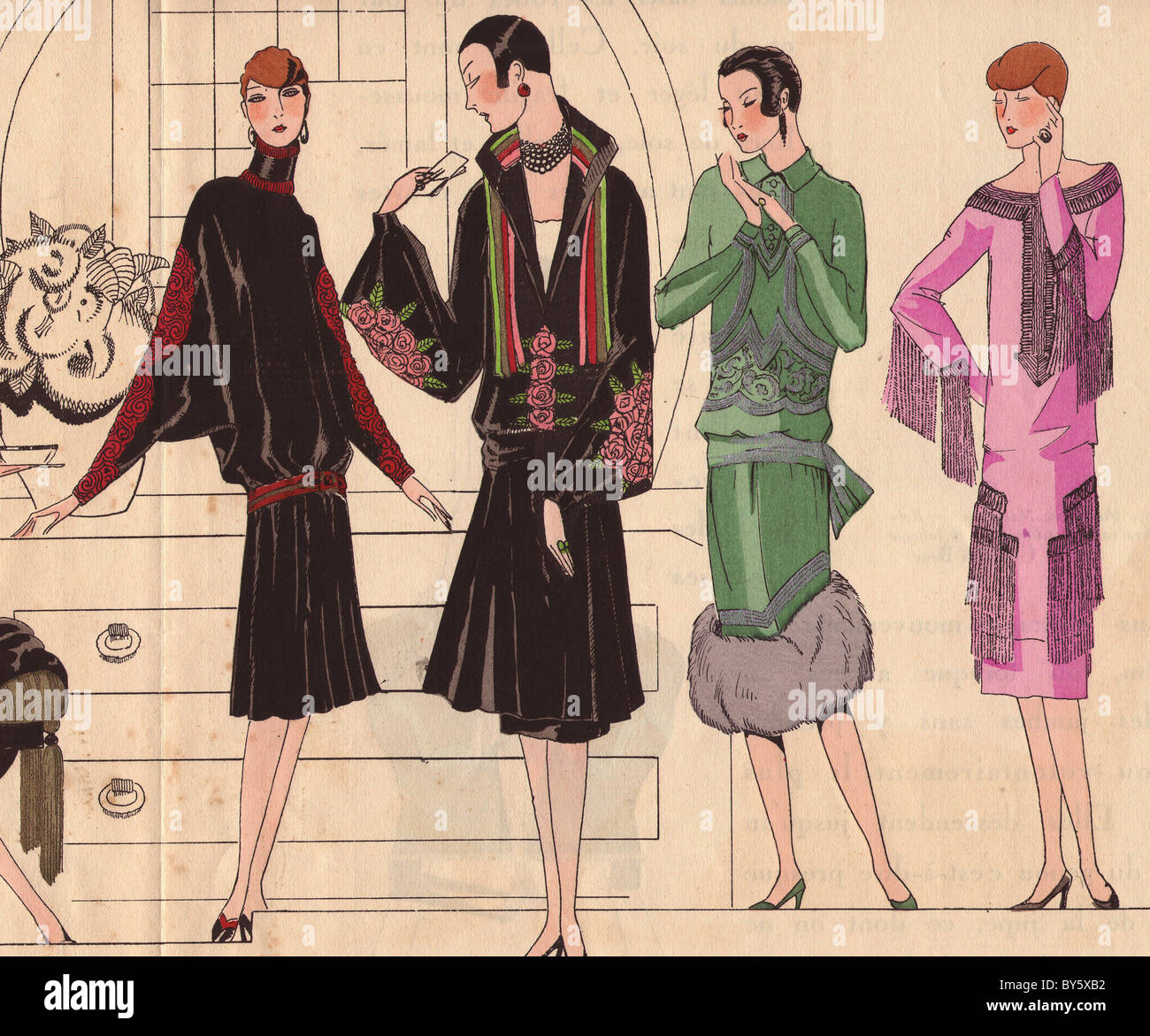 Années 1920, la mode française d'AGB. Banque D'Images