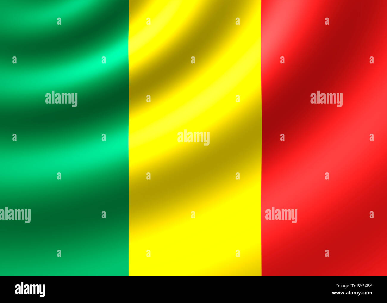 drapeau du Mali Banque D'Images