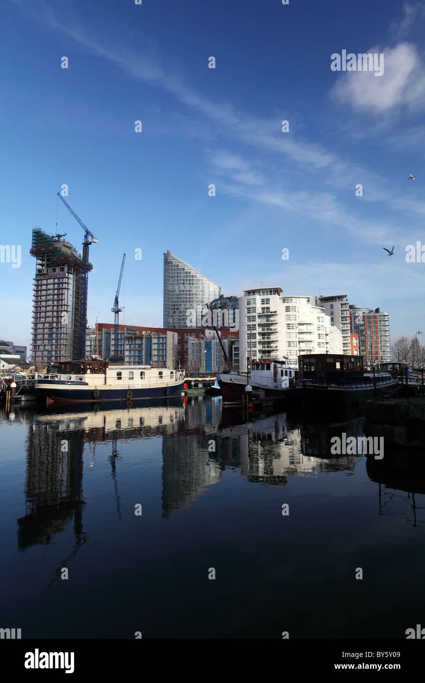 Une vue sur les Docklands. Londres Banque D'Images