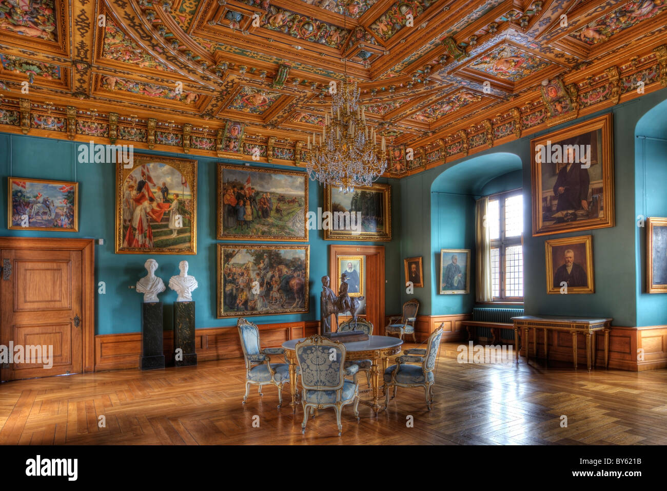 À l'intérieur de château de Frederiksborg au Danemark Banque D'Images