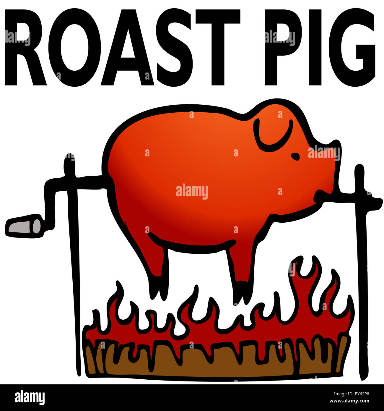 Une image d'un cochon rôti. Banque D'Images Une image d'un cochon rôti. Banque D'Images