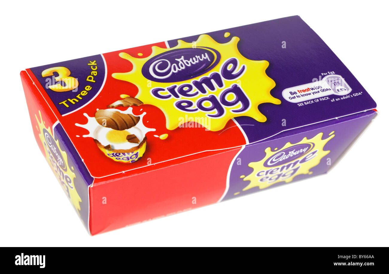 Fort de trois oeufs Cadburys creme Banque D'Images