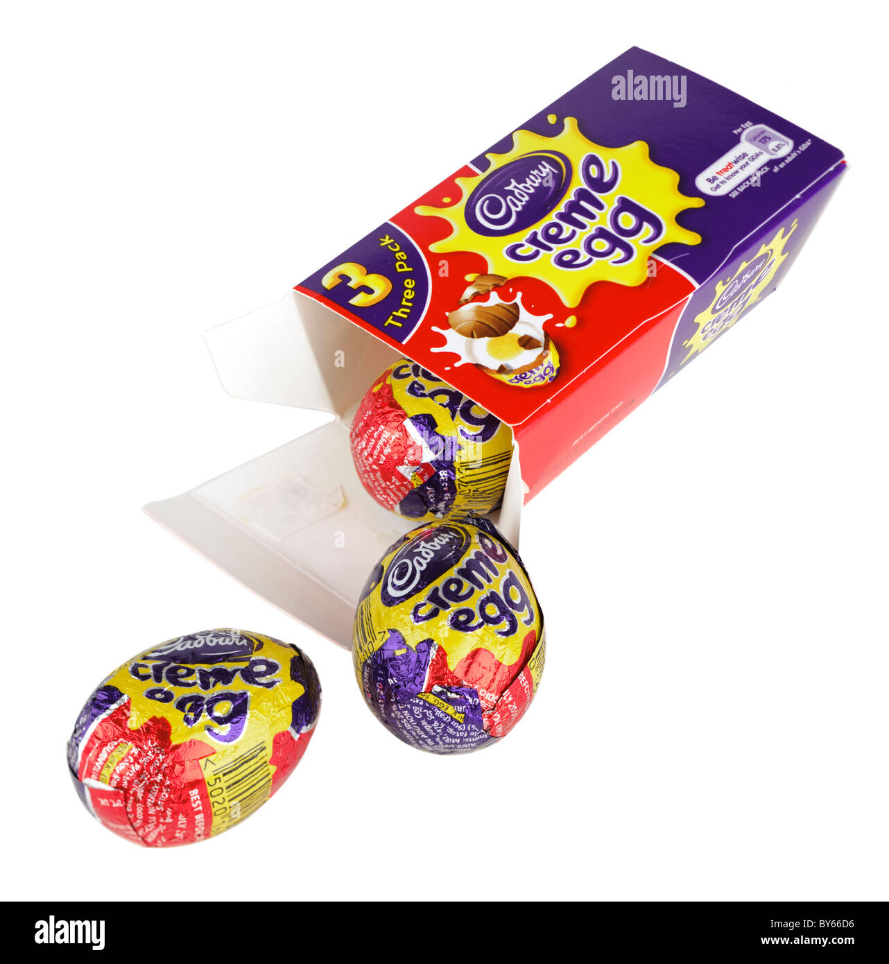 Fort de trois œufs Cadbury creme Banque D'Images