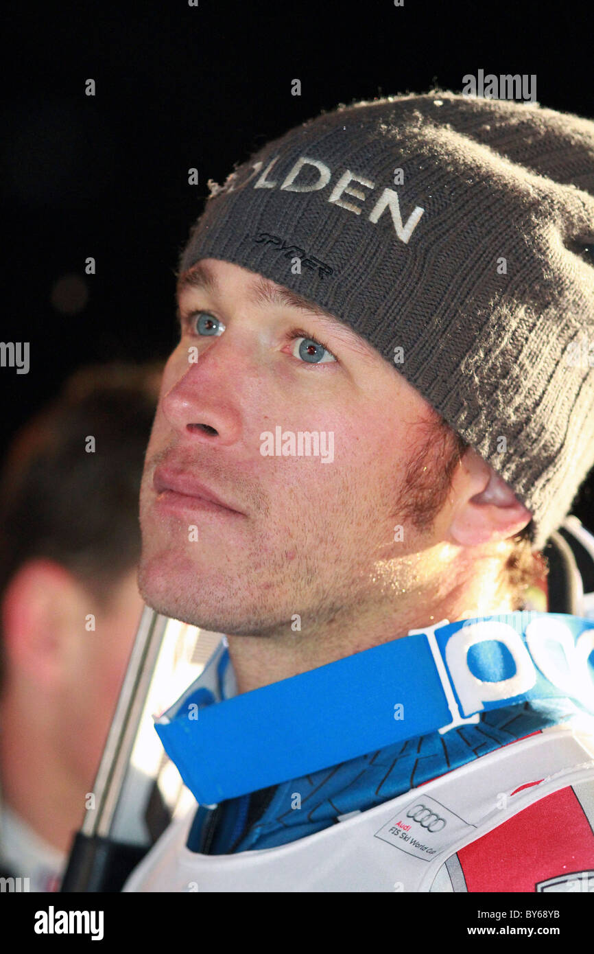 Bode Miller, USA, 3e place dans la course pour hommes - MUENCHEN, 02.01.2011, le slalom parallèle Olympiaberg, COUPE DU MONDE DE SKI Banque D'Images