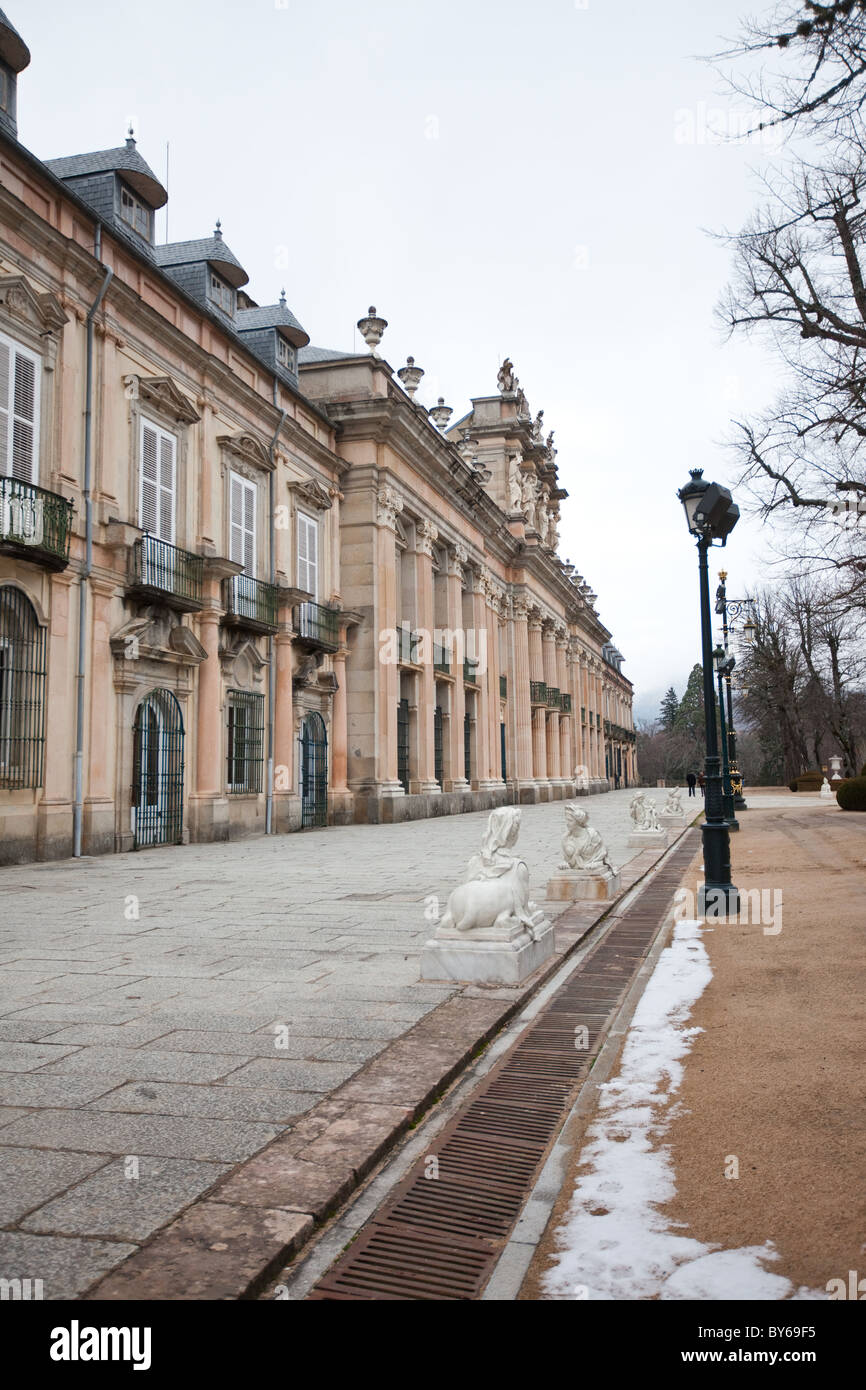 Palais Royal de La Granja de San Ildefonso, près de Ségovie, en Espagne. La résidence d'été des rois d'Espagne. Banque D'Images