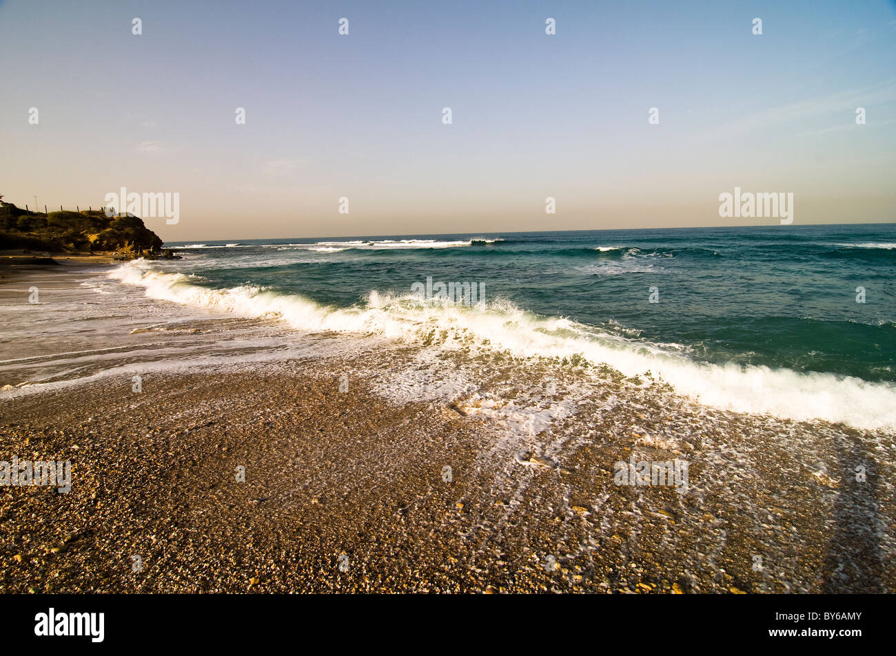 Beaux paysages marins dans le kibboutz Palmachim. Banque D'Images