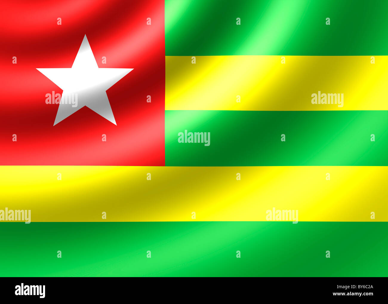 Drapeau Togo Banque D'Images