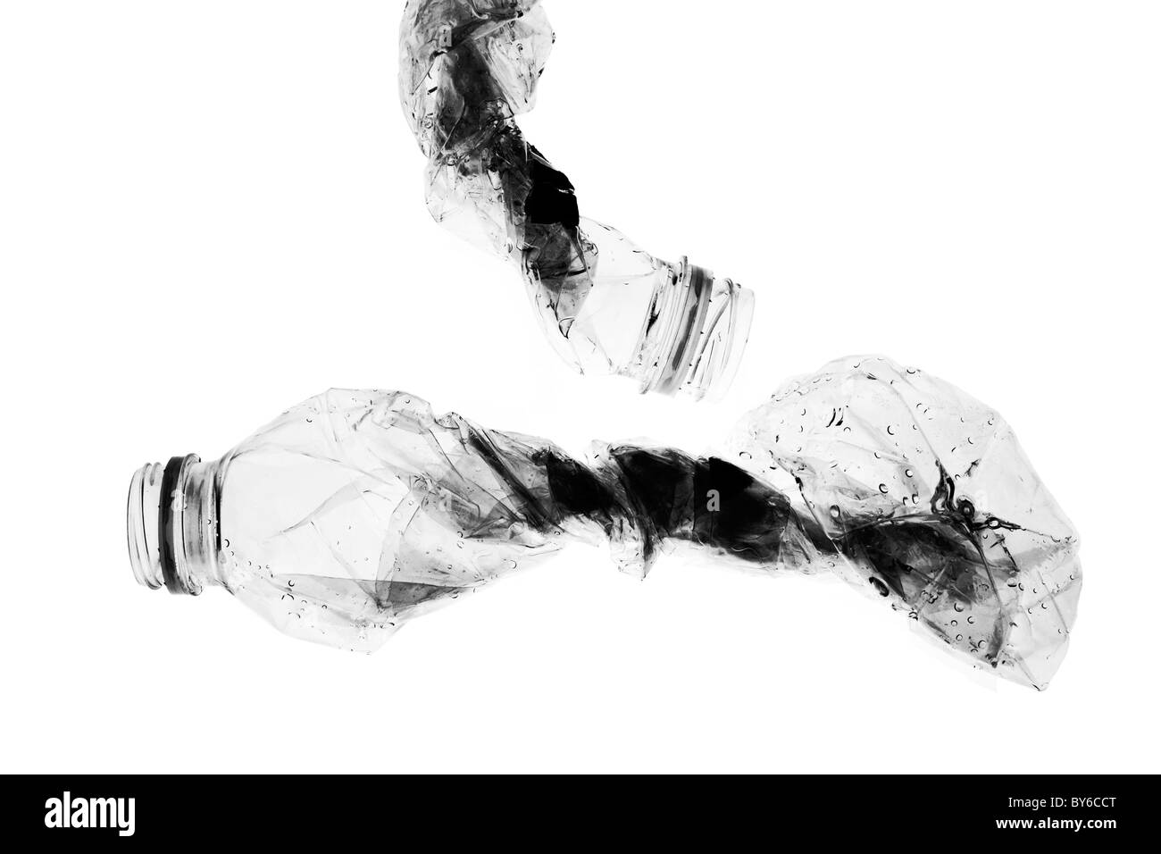 Vide bouteille en plastique transparent Banque D'Images