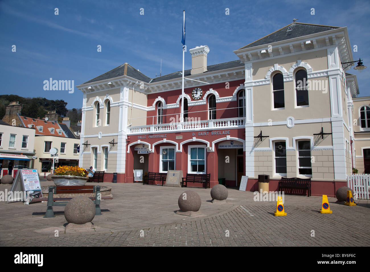 Hôtel de ville et de police à St Aubin Jersey Banque D'Images