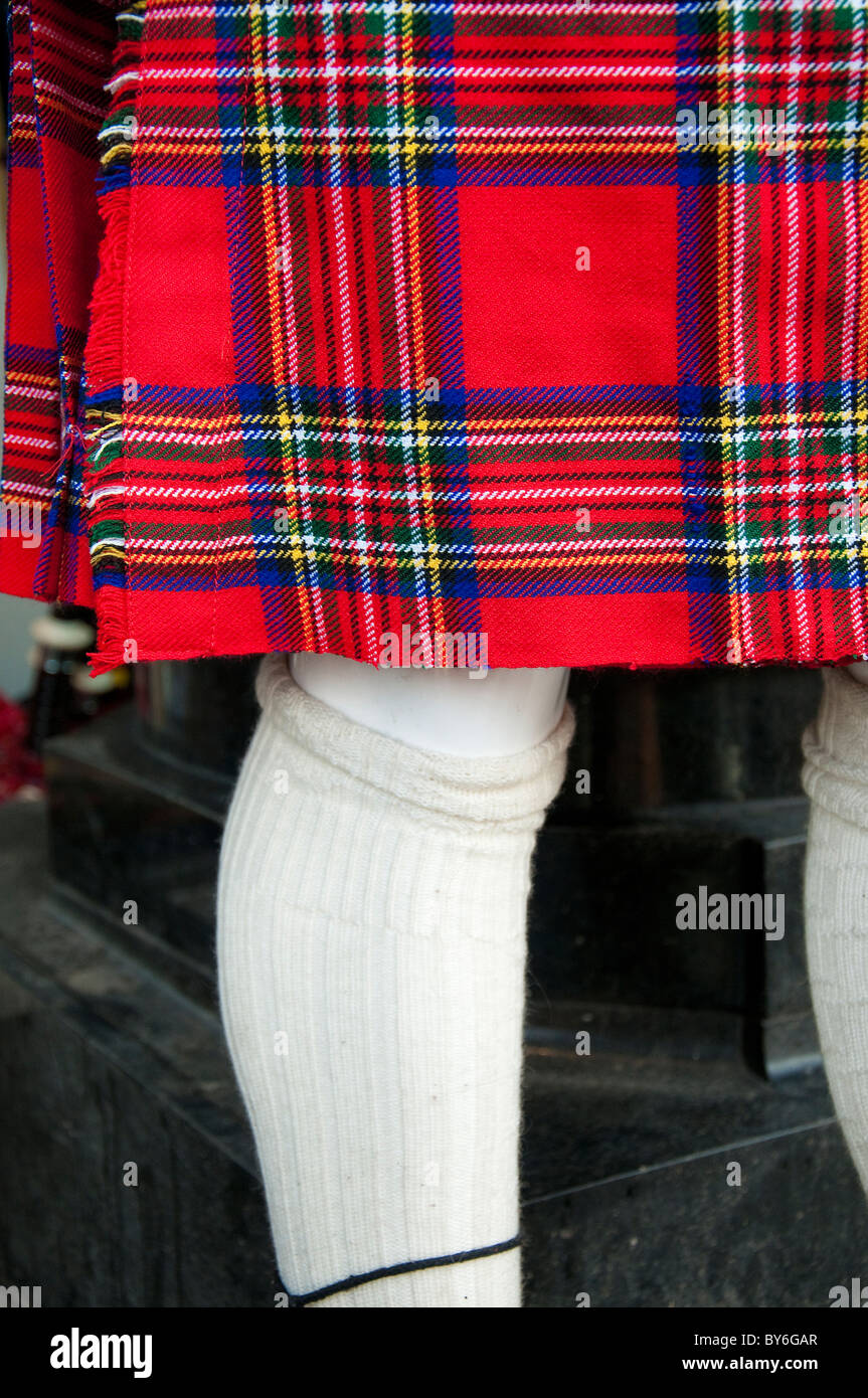 Kilt de Tartan Banque D'Images