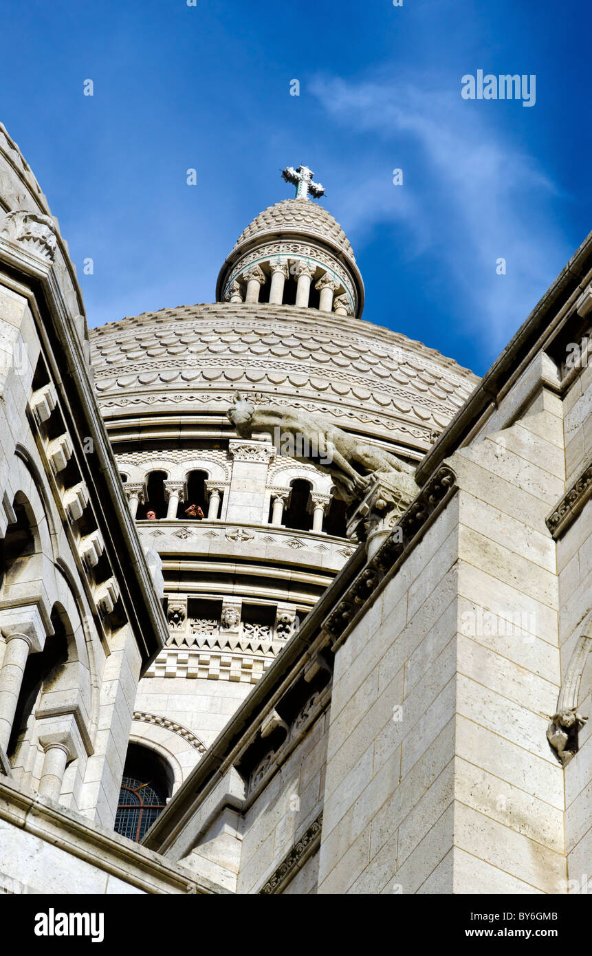 La basilique du Sacré-Cœur, Montmartre, Paris, France Banque D'Images