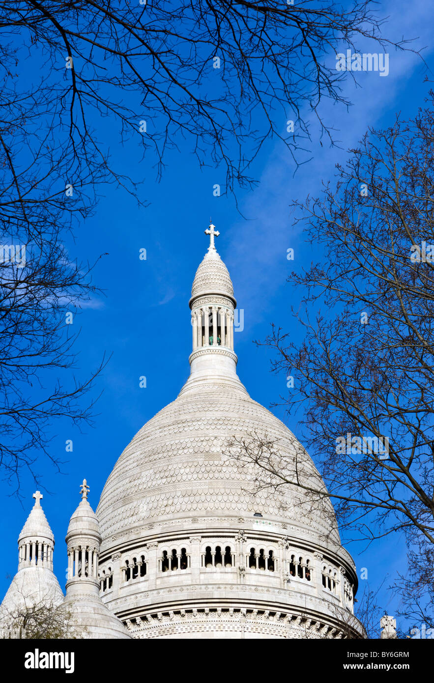 La basilique du Sacré-Cœur, Montmartre, Paris, France Banque D'Images