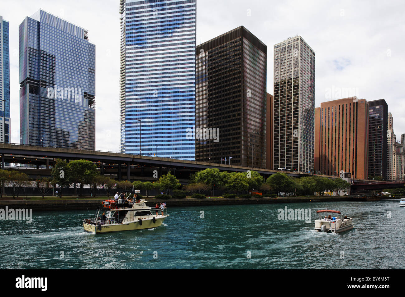 Rivière de Chicago, Chicago, Illinois, États-Unis Banque D'Images
