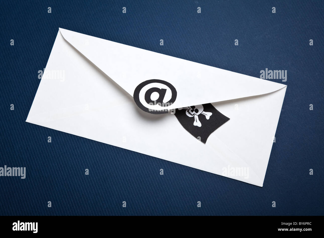 Drapeau pirate et e-mail, du concept d'E-mail de sécurité Banque D'Images