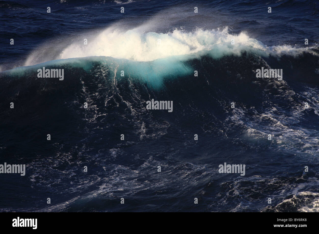 Une belle vague de rupture dans l'Océan Atlantique Banque D'Images