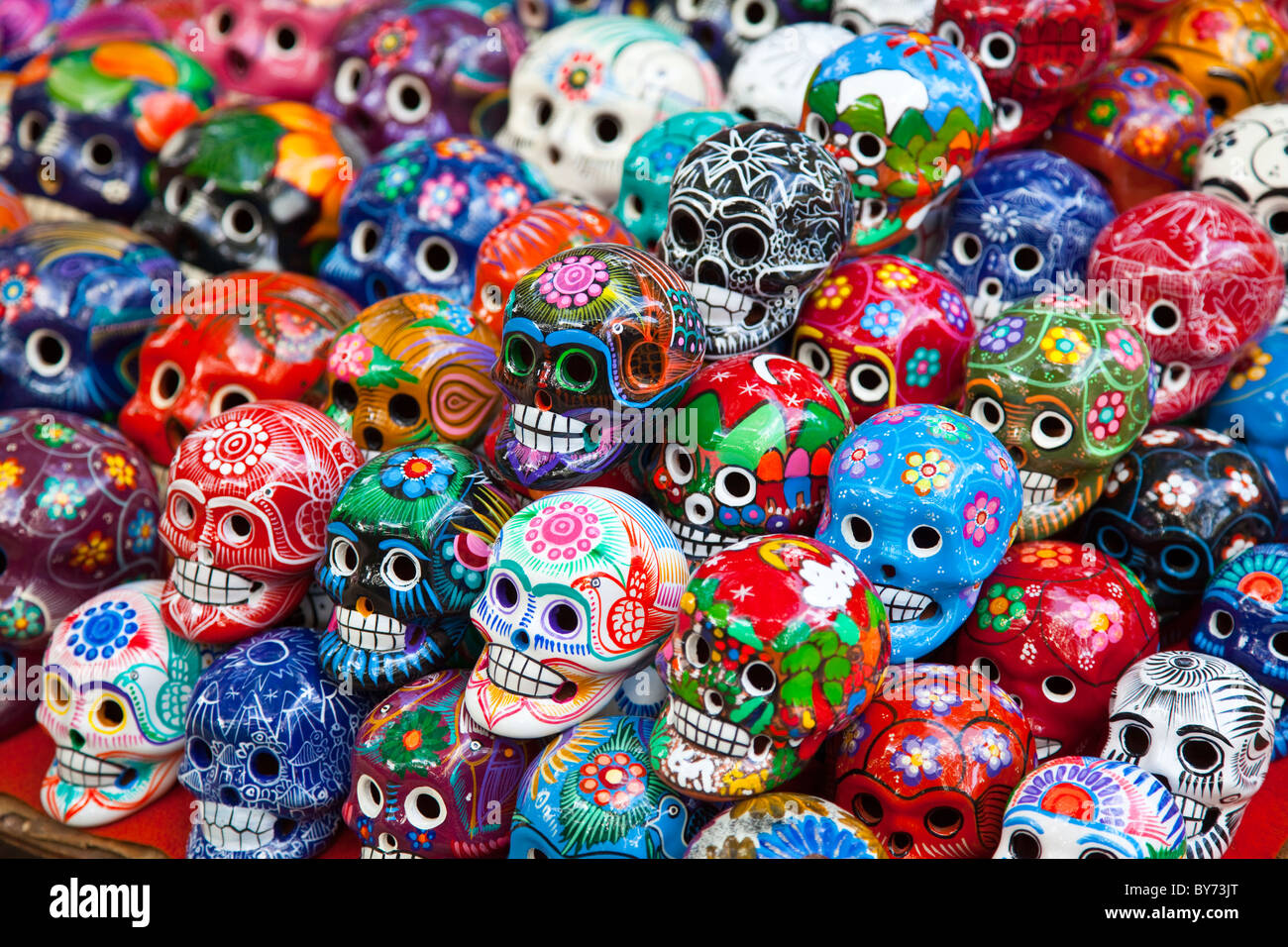 Souvenirs en céramique à Chichen Itza, Mexique Banque D'Images