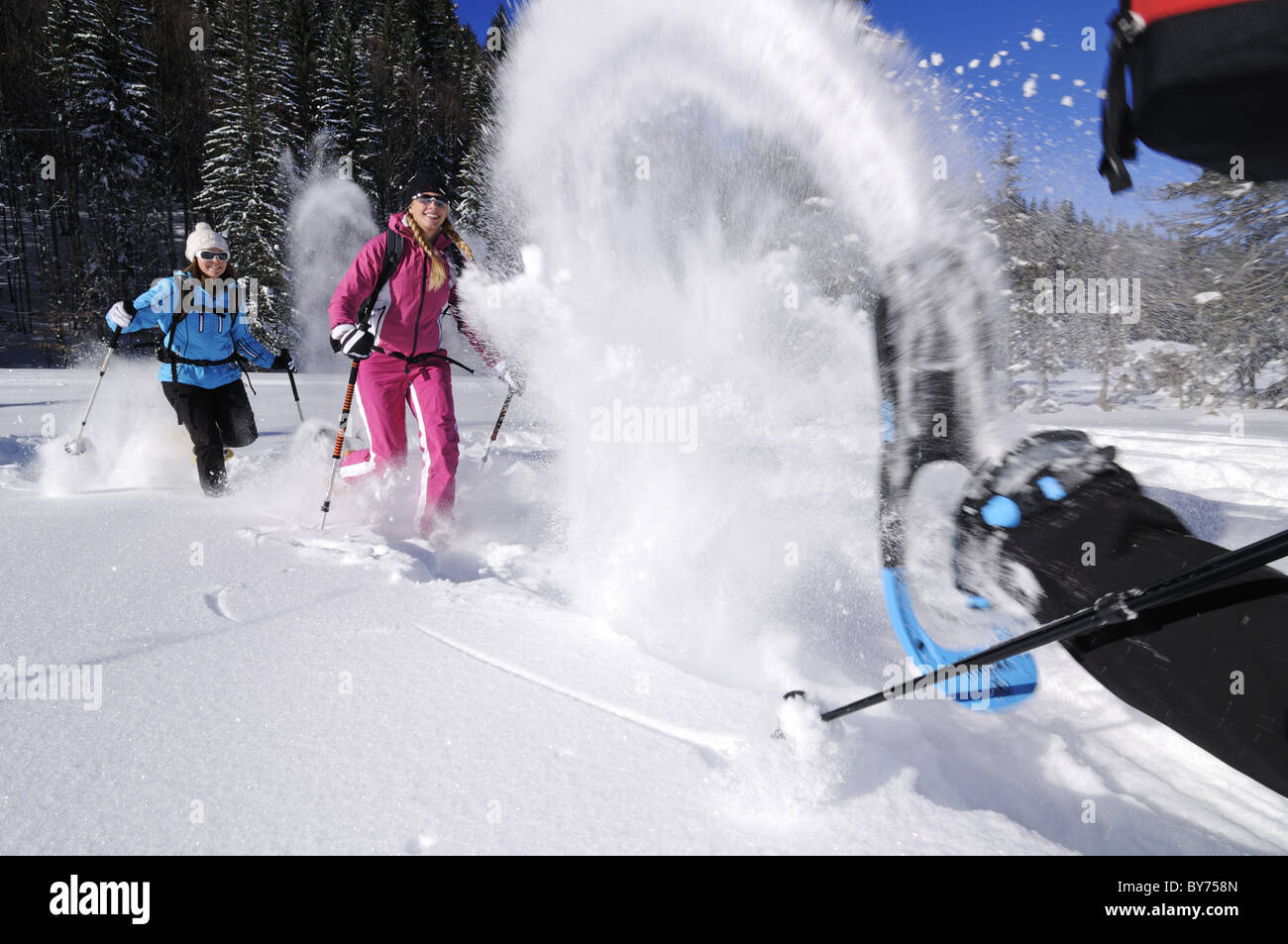 Les gens de la raquette, Hemmersuppenalm, Reit im Winkl, Chiemgau, Haute-Bavière, Bavaria, Germany, Europe Banque D'Images