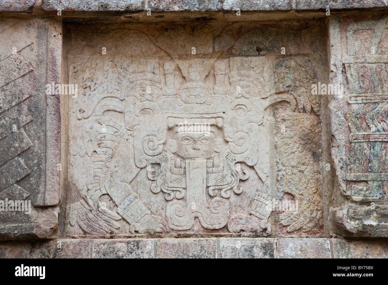 De la plate-forme de Vénus, Chichen Itza, Mexique Banque D'Images