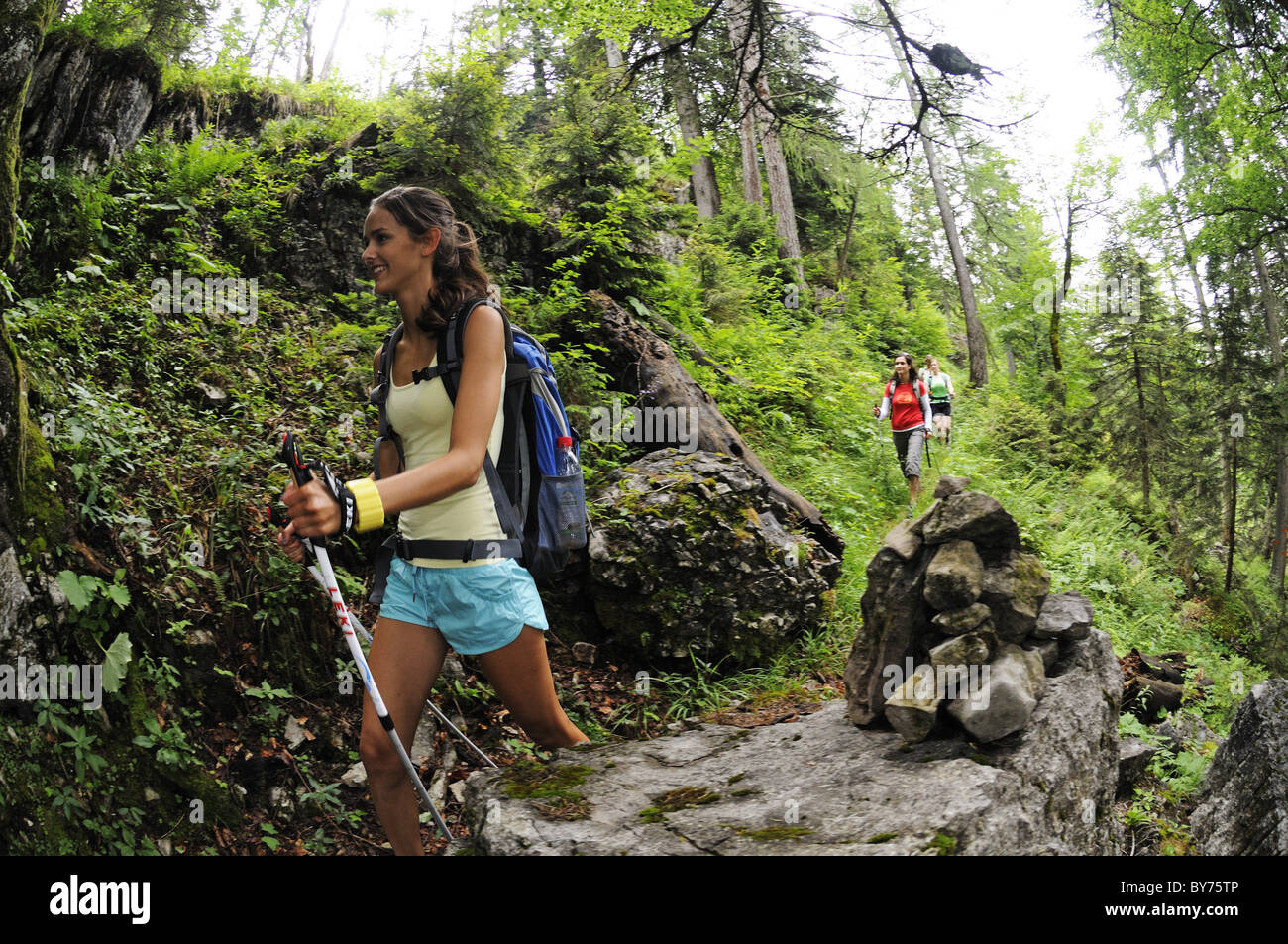 Les randonnées en montagne, Reit im Winkl, Chiemgau, Haute-Bavière, Bavaria, Germany, Europe Banque D'Images