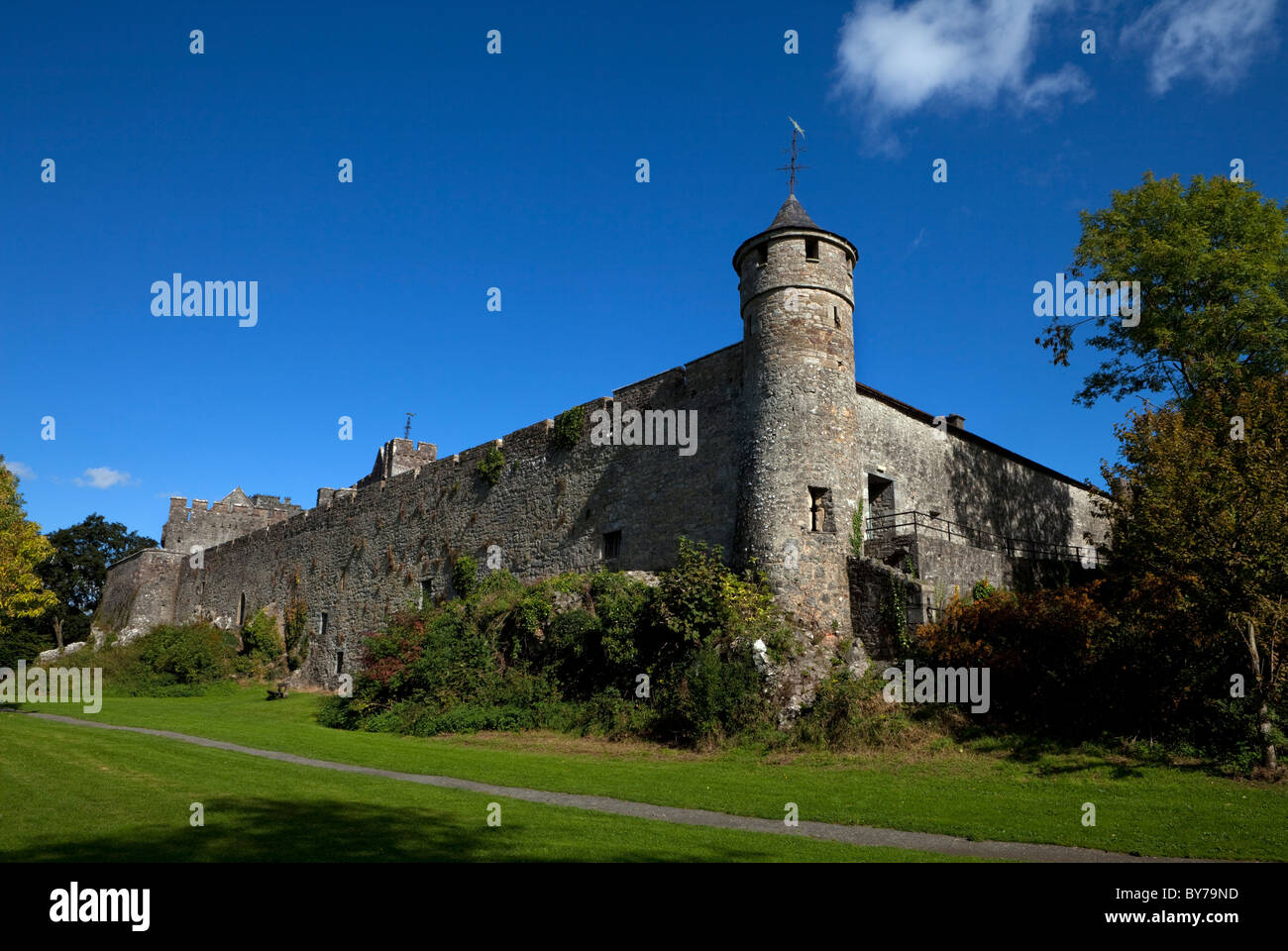 Caher château construit construit en 1142 par Conor O'Brien, Prince de Thomond, de la famille Butler, Caher, comté de Tipperary, Irlande Banque D'Images