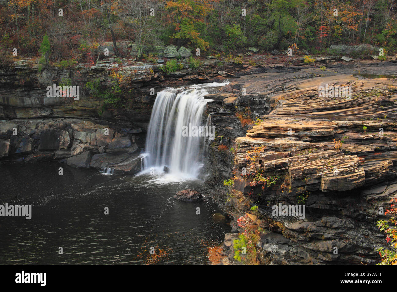 Little River Falls, Little River Canyon National Preserve, de Fort Payne, Alabama, Etats-Unis Banque D'Images