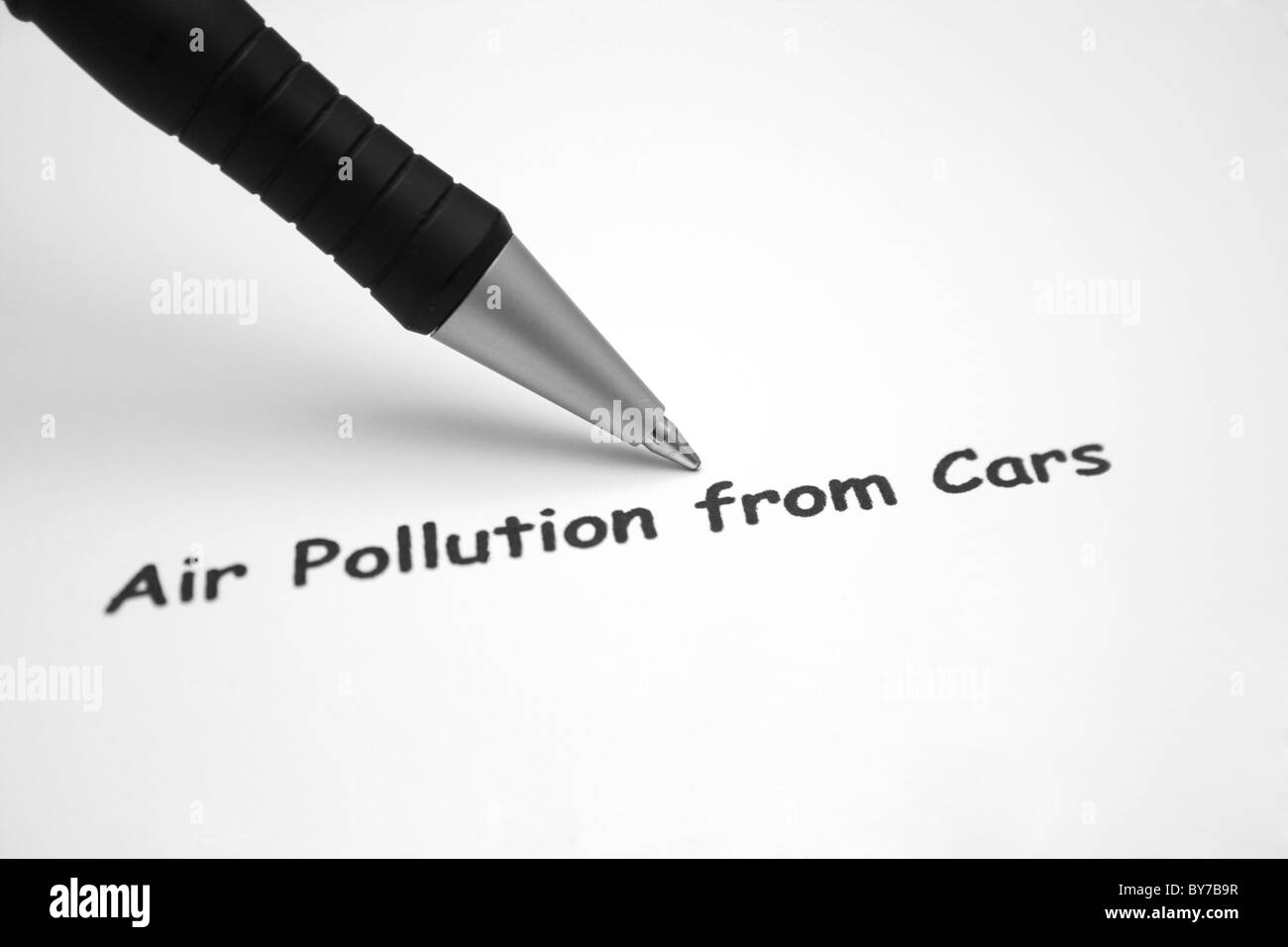 La pollution de l'air par les voitures Banque D'Images